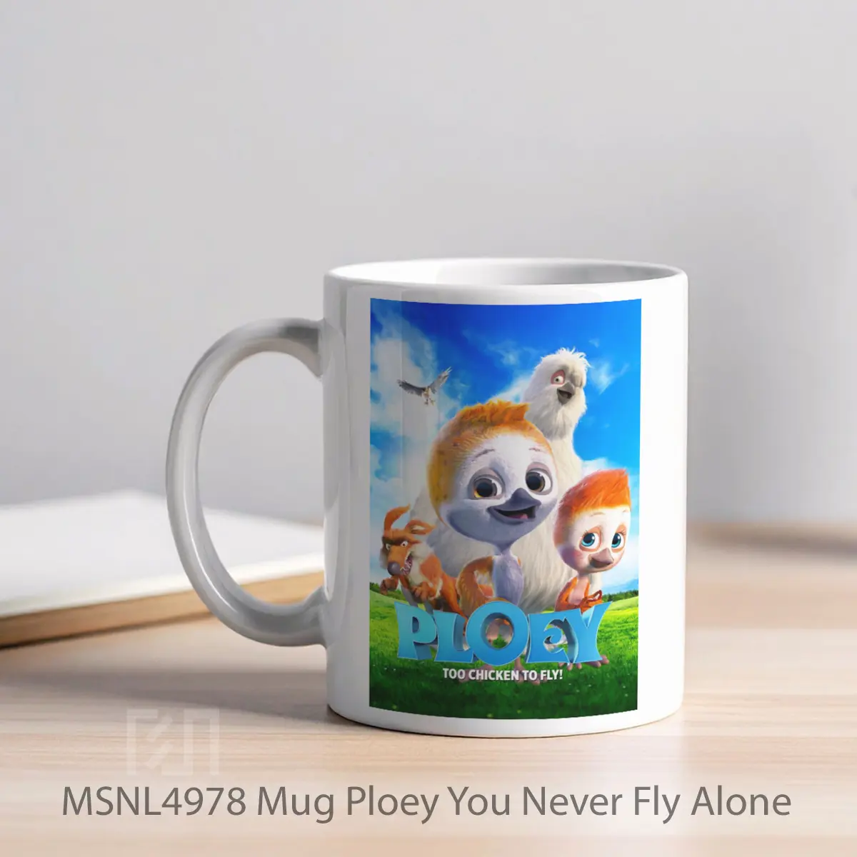 Mug Ploey You Never Fly Alone Gelas Keramik Tema Film MSNL4978 - Tampak Kiri