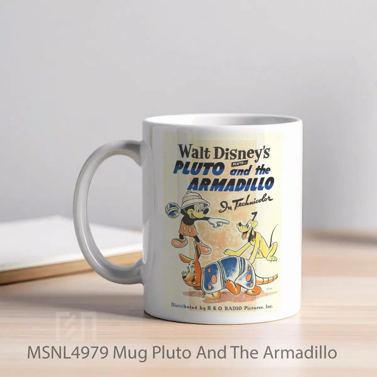 Mug Pluto And The Armadillo Gelas Keramik Tema Film MSNL4979 - Tampak Kiri