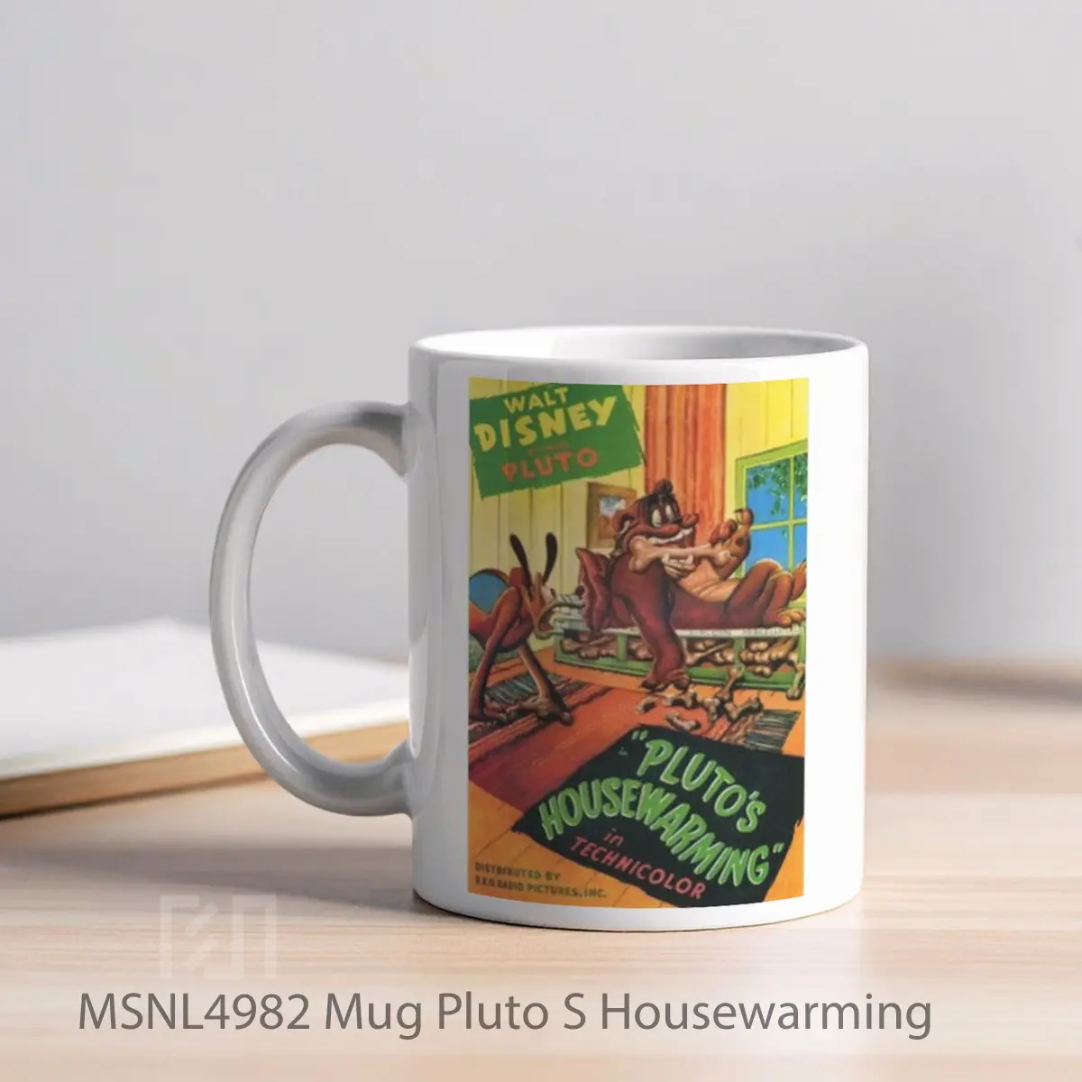 Mug Pluto S Housewarming Gelas Keramik Tema Film MSNL4982 - Tampak Kiri