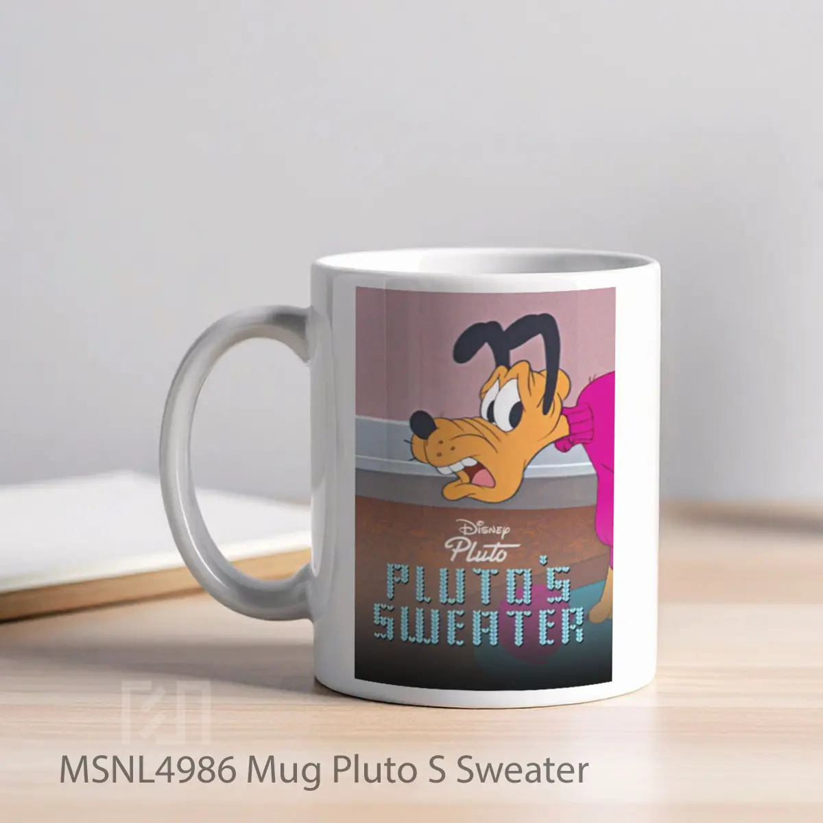 Mug Pluto S Sweater Gelas Keramik Tema Film MSNL4986 - Tampak Kiri