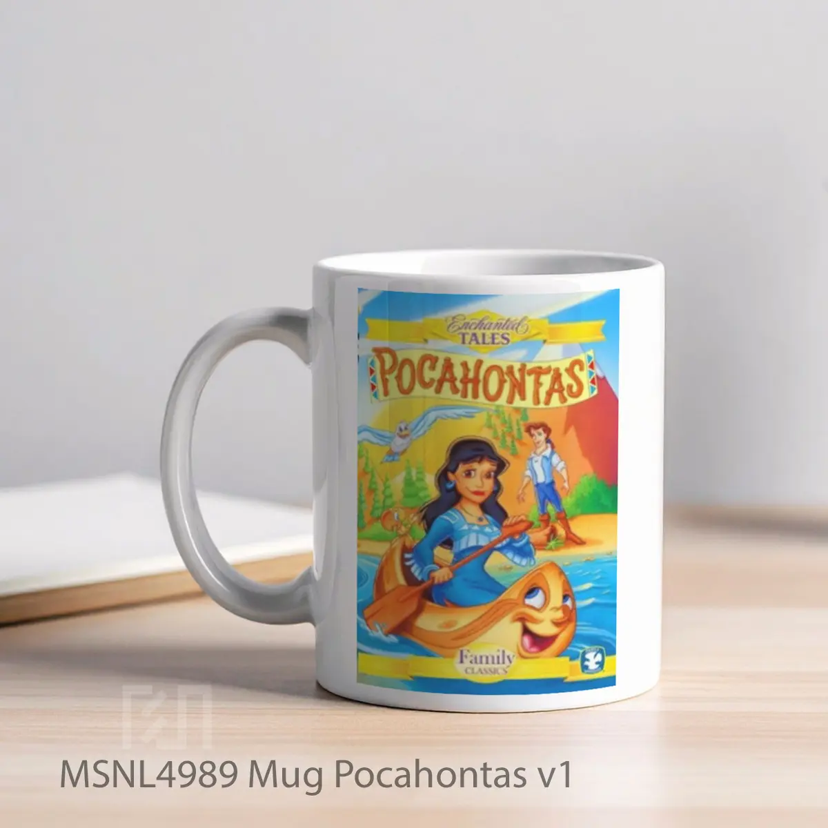 Mug Pocahontas V1 Gelas Keramik Tema Film MSNL4989 - Tampak Kiri