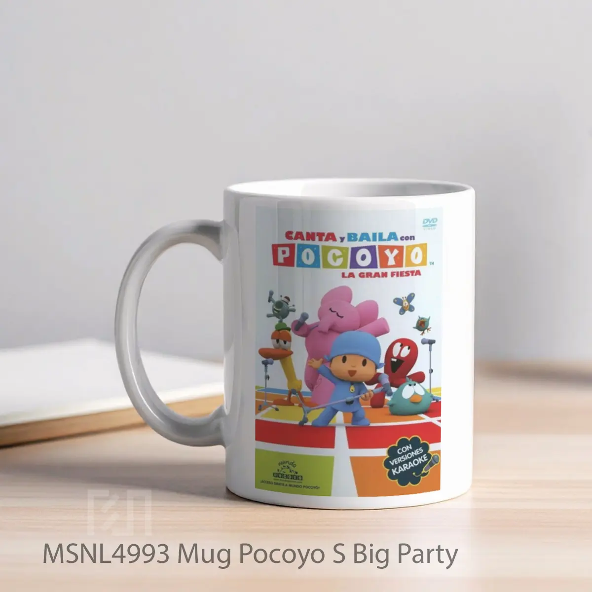 Mug Pocoyo S Big Party Gelas Keramik Tema Film MSNL4993 - Tampak Kiri