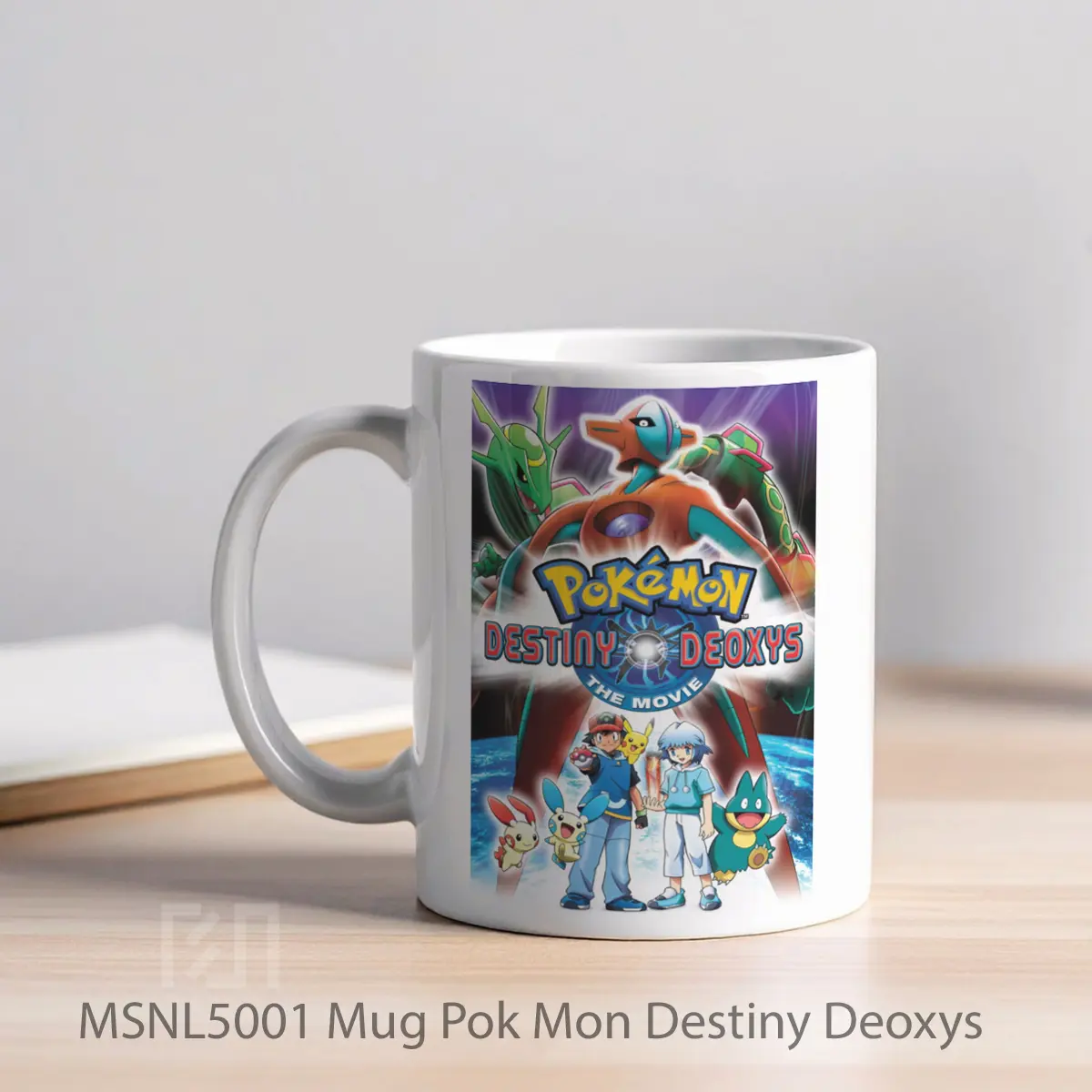 Mug Pok Mon Destiny Deoxys Gelas Keramik Tema Film MSNL5001 - Tampak Kiri
