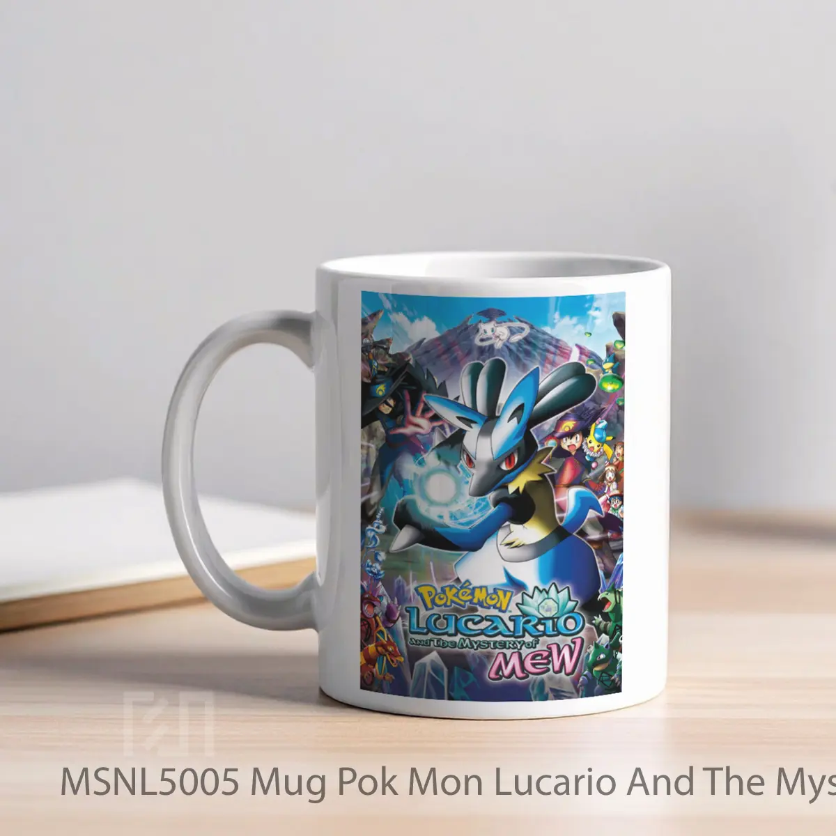 Mug Pok Mon Lucario And The Mystery Of Mew Gelas Keramik Tema Film MSNL5005 - Tampak Kiri