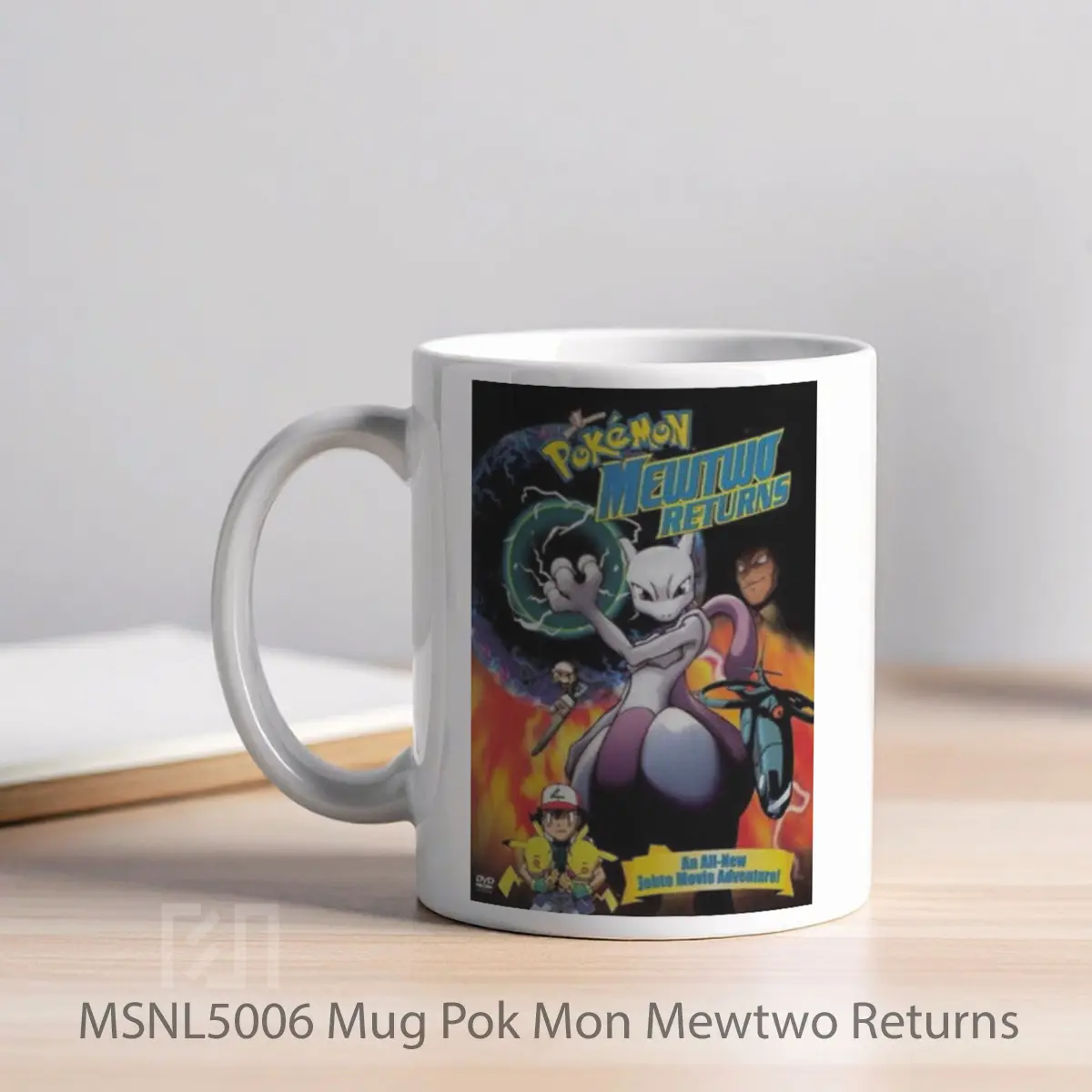 Mug Pok Mon Mewtwo Returns Gelas Keramik Tema Film MSNL5006 - Tampak Kiri