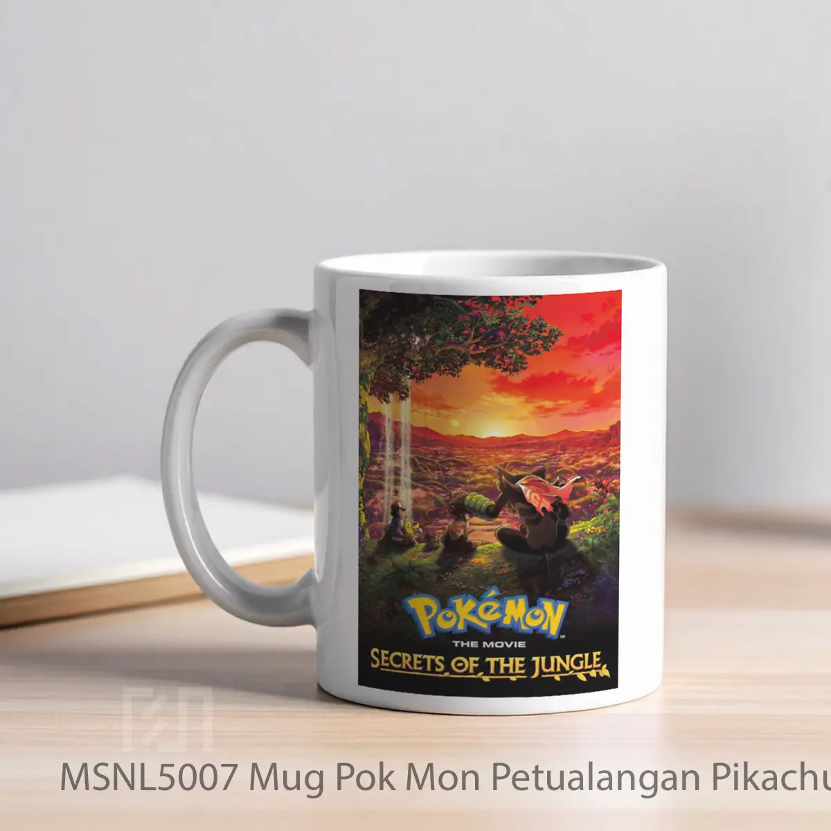 Mug Pok Mon Petualangan Pikachu Koko Gelas Keramik Tema Film MSNL5007 - Tampak Kiri