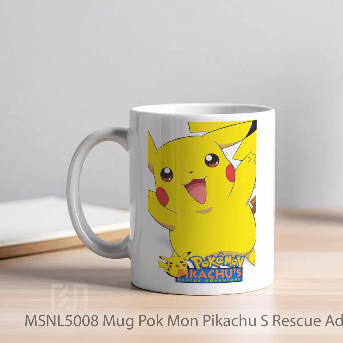 Mug Pok Mon Pikachu S Rescue Adventure Gelas Keramik Tema Film MSNL5008 - Tampak Kiri
