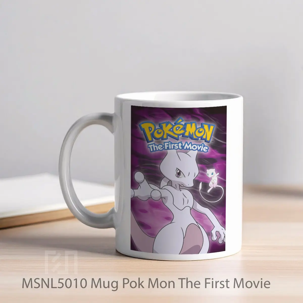 Mug Pok Mon The First Movie Gelas Keramik Tema Film MSNL5010 - Tampak Kiri