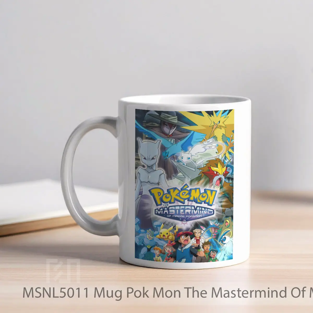 Mug Pok Mon The Mastermind Of Mirage Pok Mon Gelas Keramik Tema Film MSNL5011 - Tampak Kiri