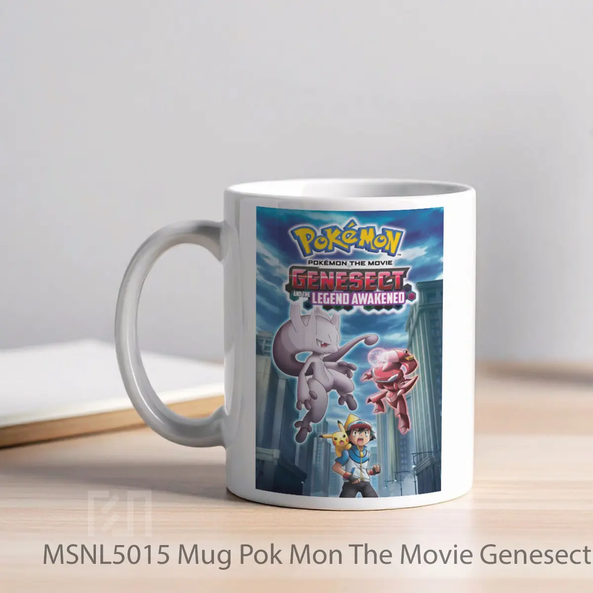 Mug Pok Mon The Movie Genesect And The Legend Awakened Gelas Keramik Tema Film MSNL5015 - Tampak Kiri