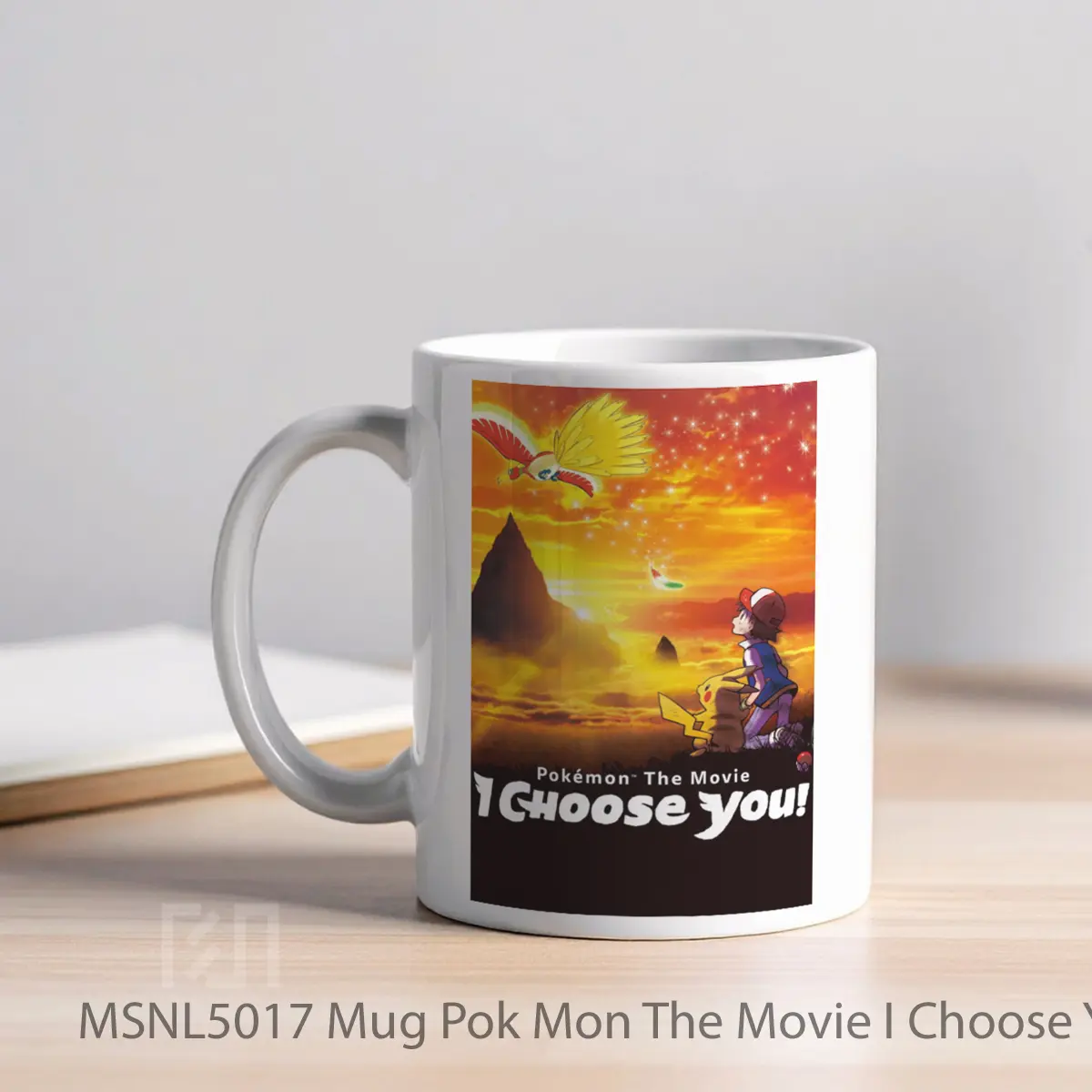 Mug Pok Mon The Movie I Choose You Gelas Keramik Tema Film MSNL5017 - Tampak Kiri