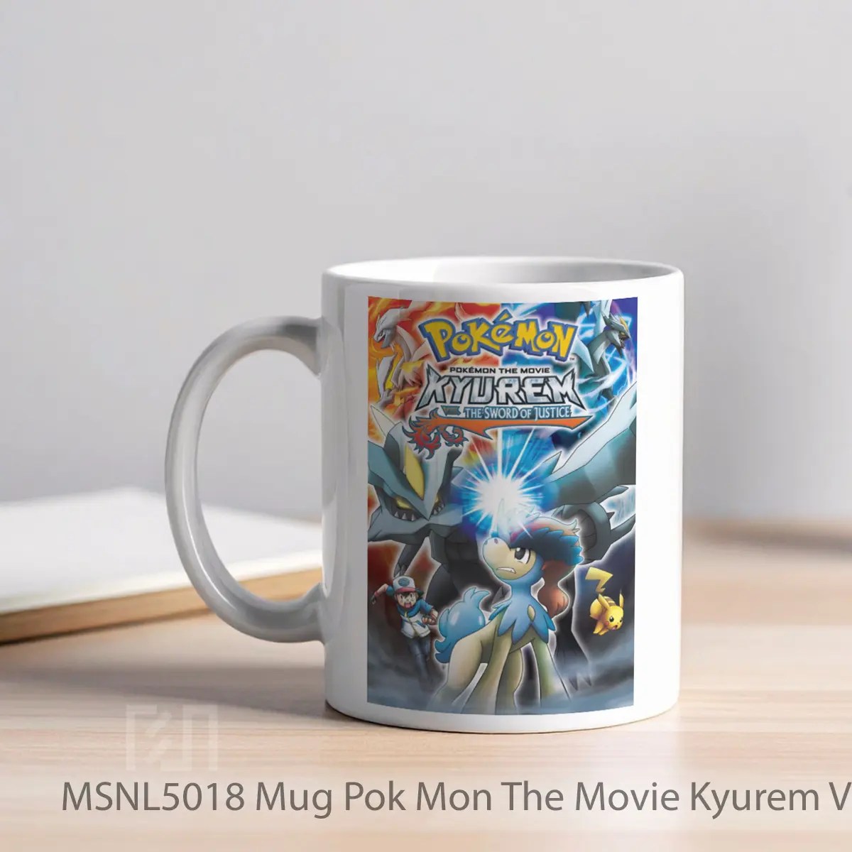 Mug Pok Mon The Movie Kyurem Vs The Sword Of Justice Gelas Keramik Tema Film MSNL5018 - Tampak Kiri