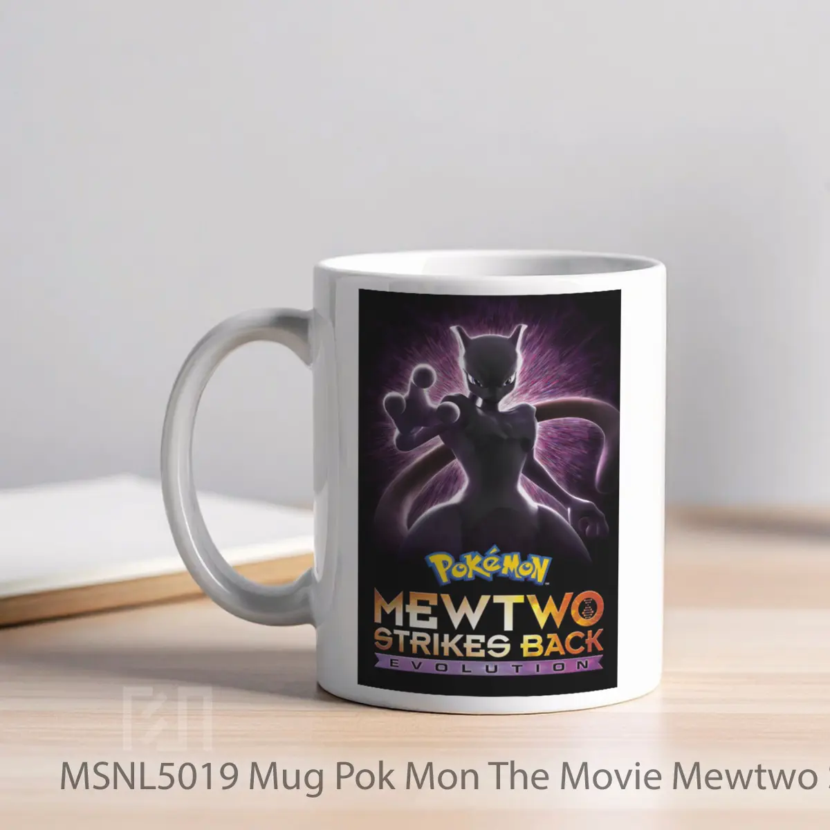 Mug Pok Mon The Movie Mewtwo Strikes Back Evolution Gelas Keramik Tema Film MSNL5019 - Tampak Kiri