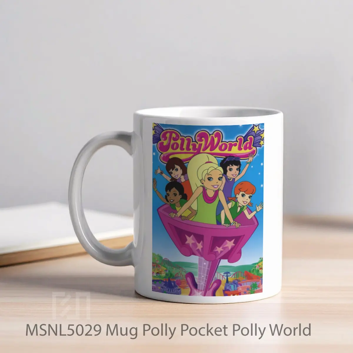 Mug Polly Pocket Polly World Gelas Keramik Tema Film MSNL5029 - Tampak Kiri