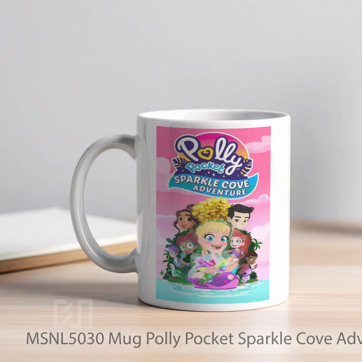 Mug Polly Pocket Sparkle Cove Adventure Gelas Keramik Tema Film MSNL5030 - Tampak Kiri