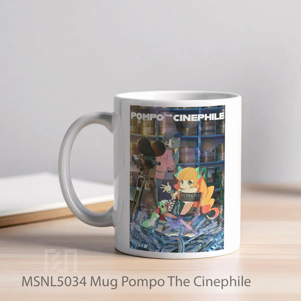 Mug Pompo The Cinephile Gelas Keramik Tema Film MSNL5034 - Tampak Kiri