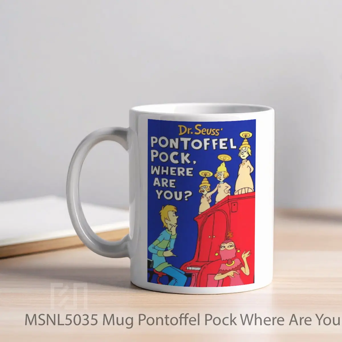 Mug Pontoffel Pock Where Are You Gelas Keramik Tema Film MSNL5035 - Tampak Kiri