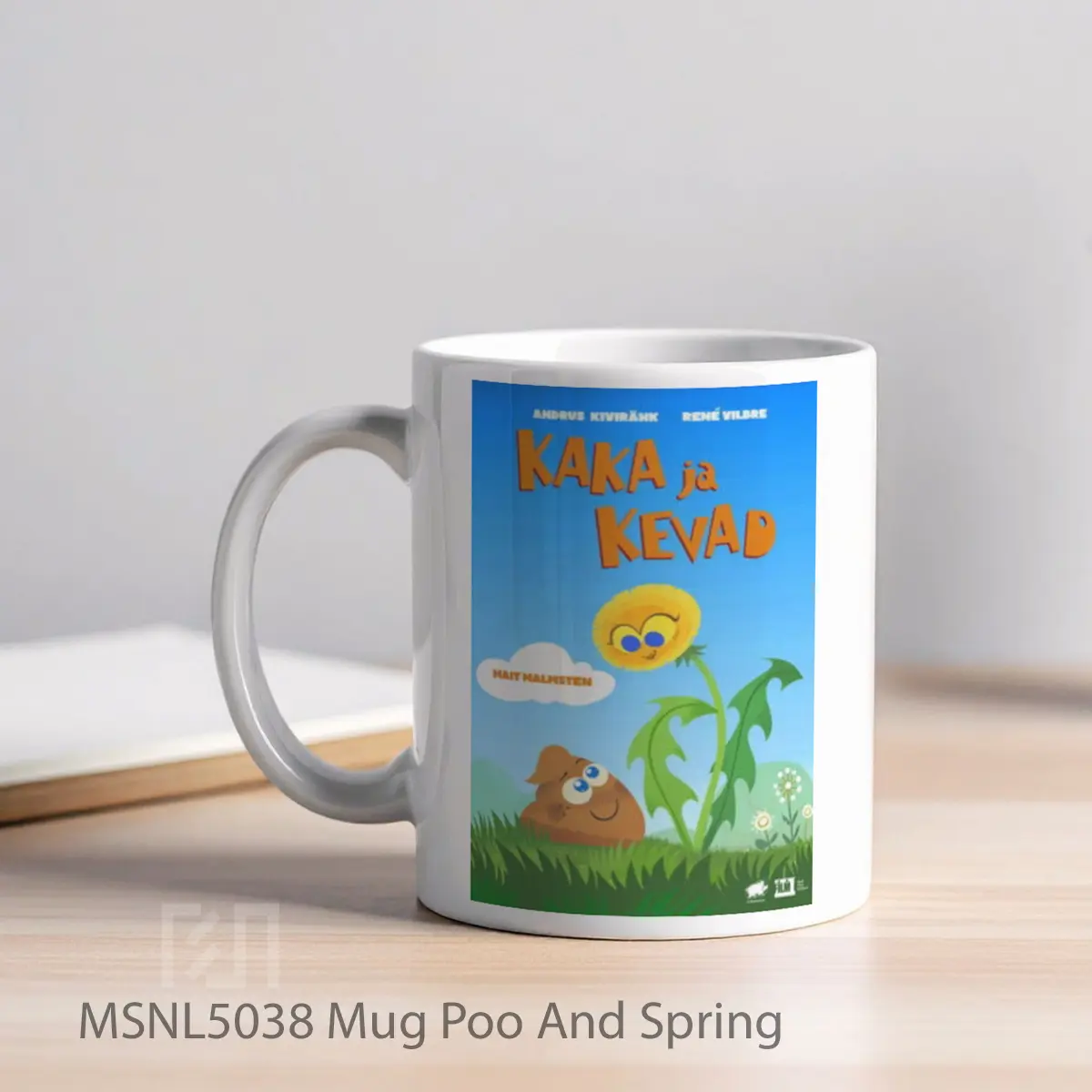 Mug Poo And Spring Gelas Keramik Tema Film MSNL5038 - Tampak Kiri