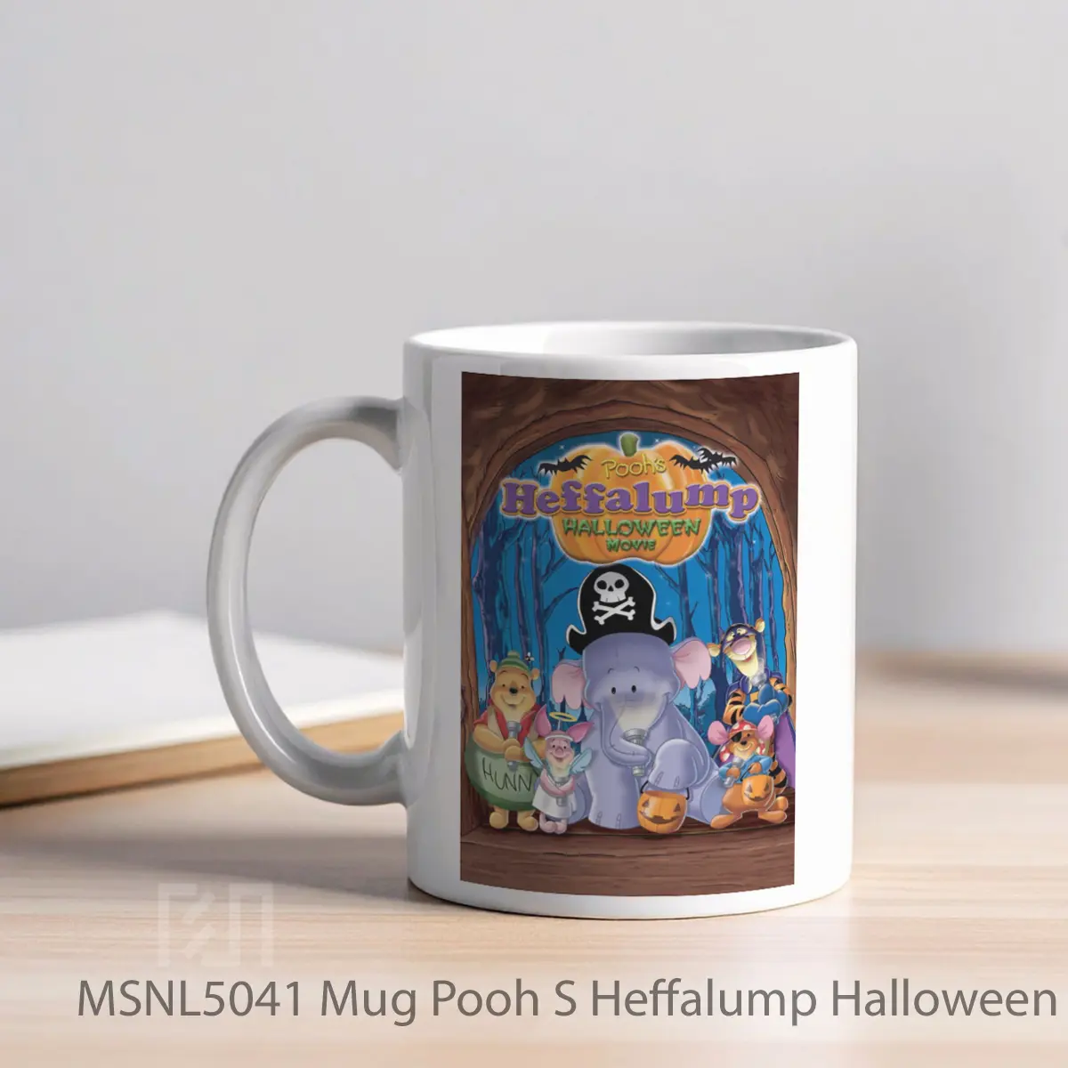 Mug Pooh S Heffalump Halloween Movie Gelas Keramik Tema Film MSNL5041 - Tampak Kiri