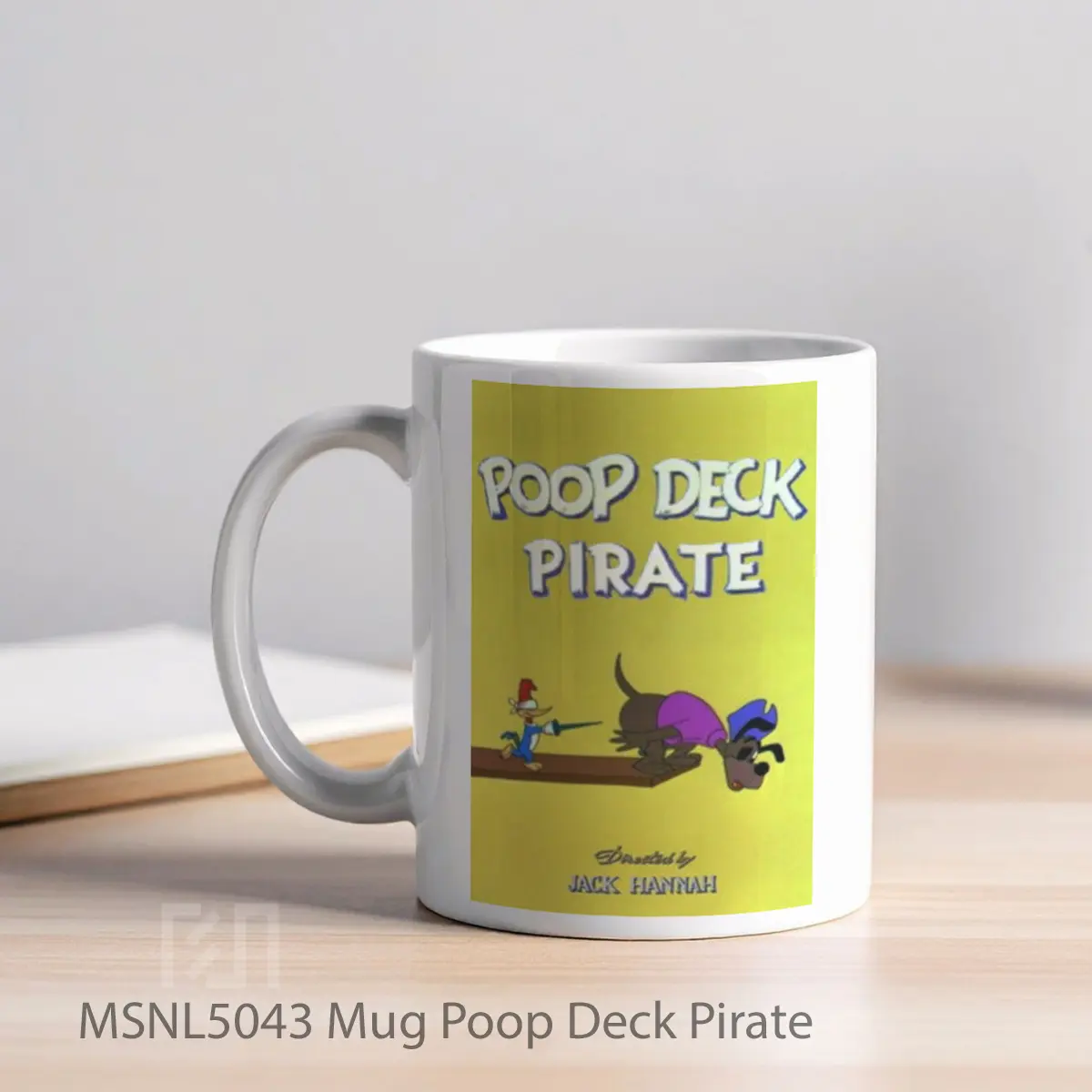 Mug Poop Deck Pirate Gelas Keramik Tema Film MSNL5043 - Tampak Kiri