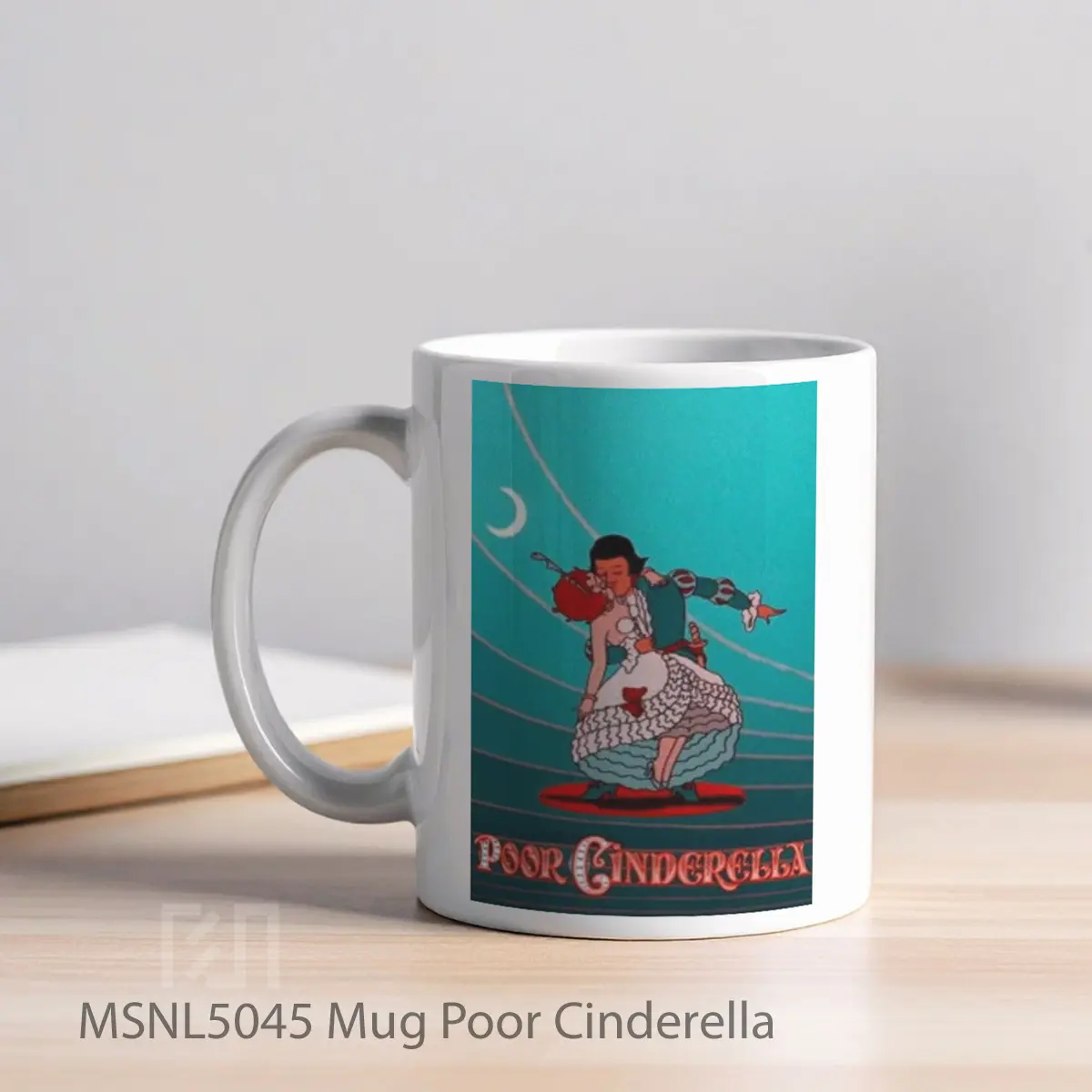 Mug Poor Cinderella Gelas Keramik Tema Film MSNL5045 - Tampak Kiri