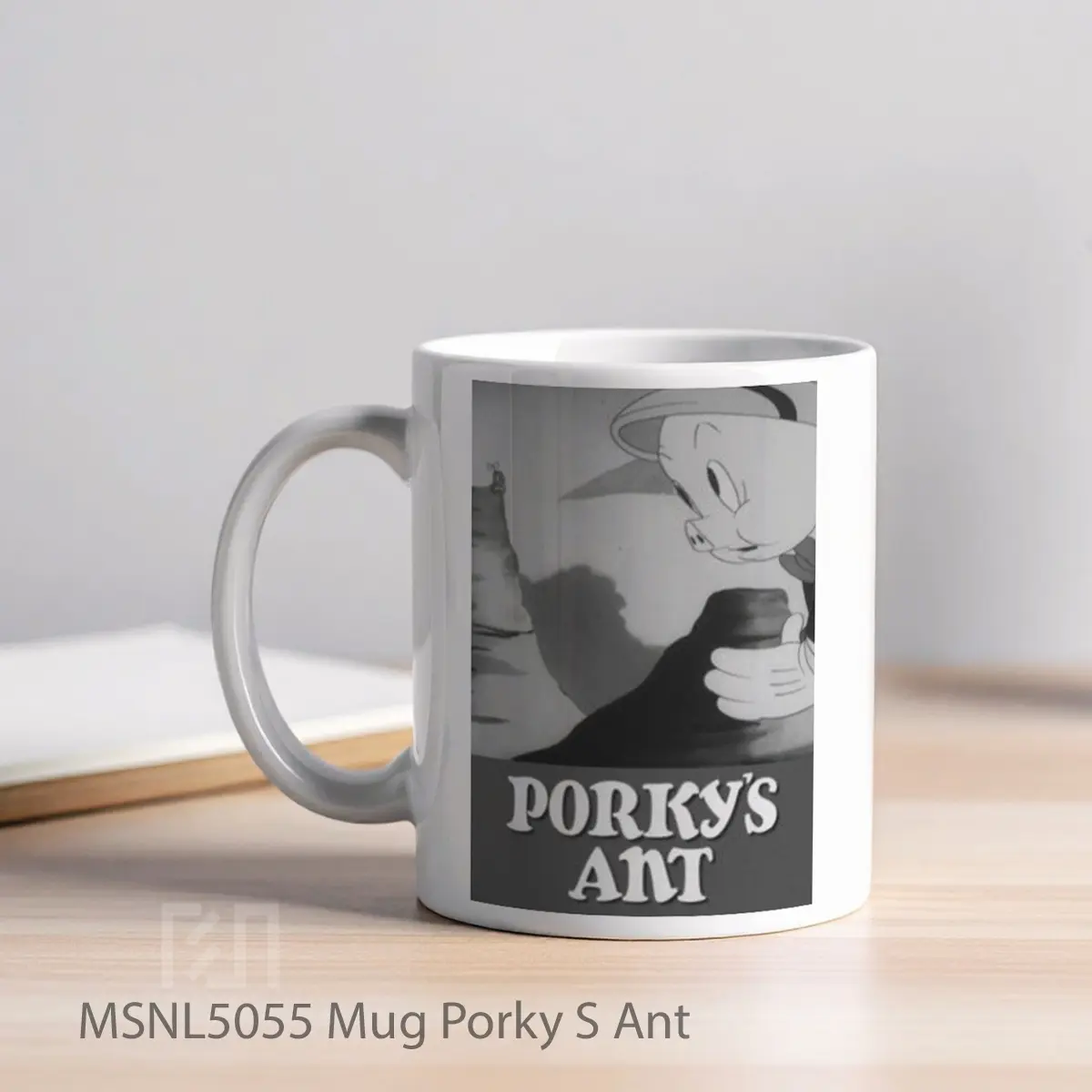 Mug Porky S Ant Gelas Keramik Tema Film MSNL5055 - Tampak Kiri
