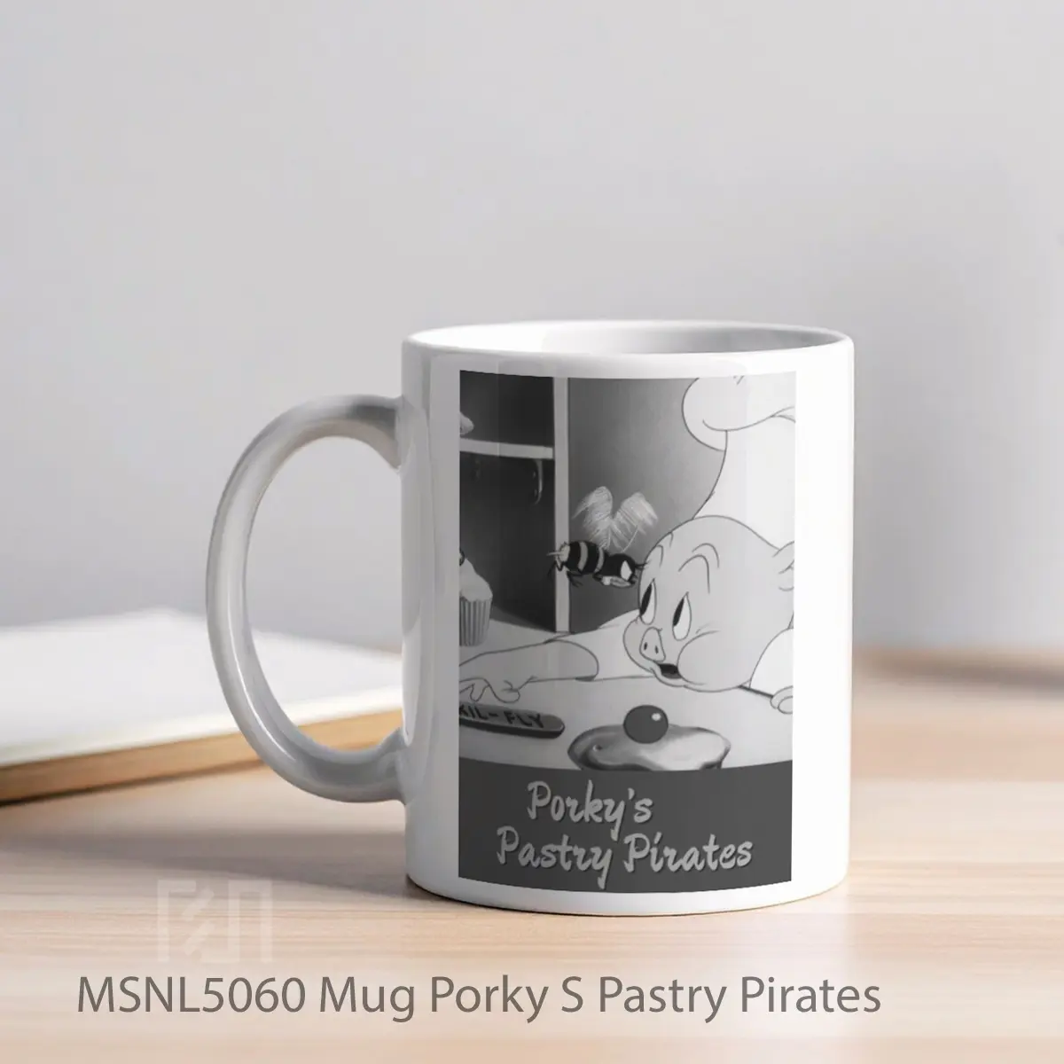 Mug Porky S Pastry Pirates Gelas Keramik Tema Film MSNL5060 - Tampak Kiri