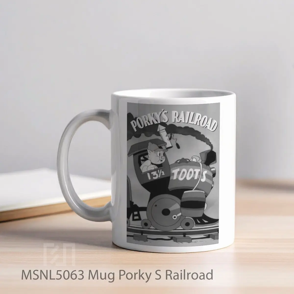 Mug Porky S Railroad Gelas Keramik Tema Film MSNL5063 - Tampak Kiri
