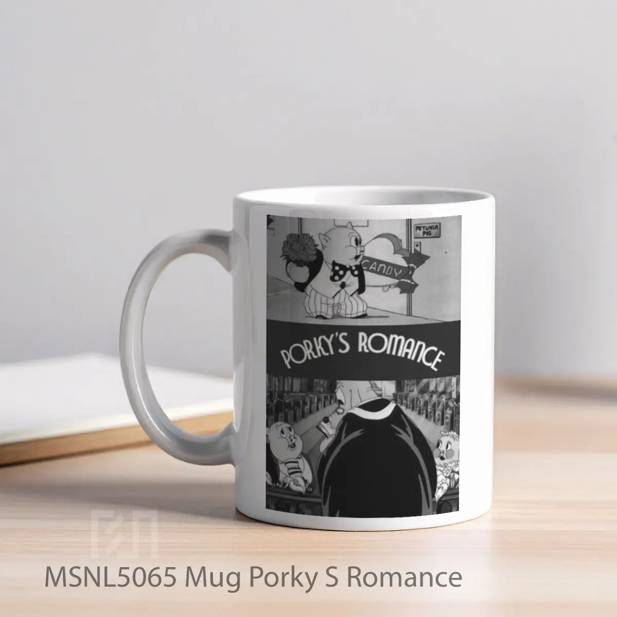 Mug Porky S Romance Gelas Keramik Tema Film MSNL5065 - Tampak Kiri