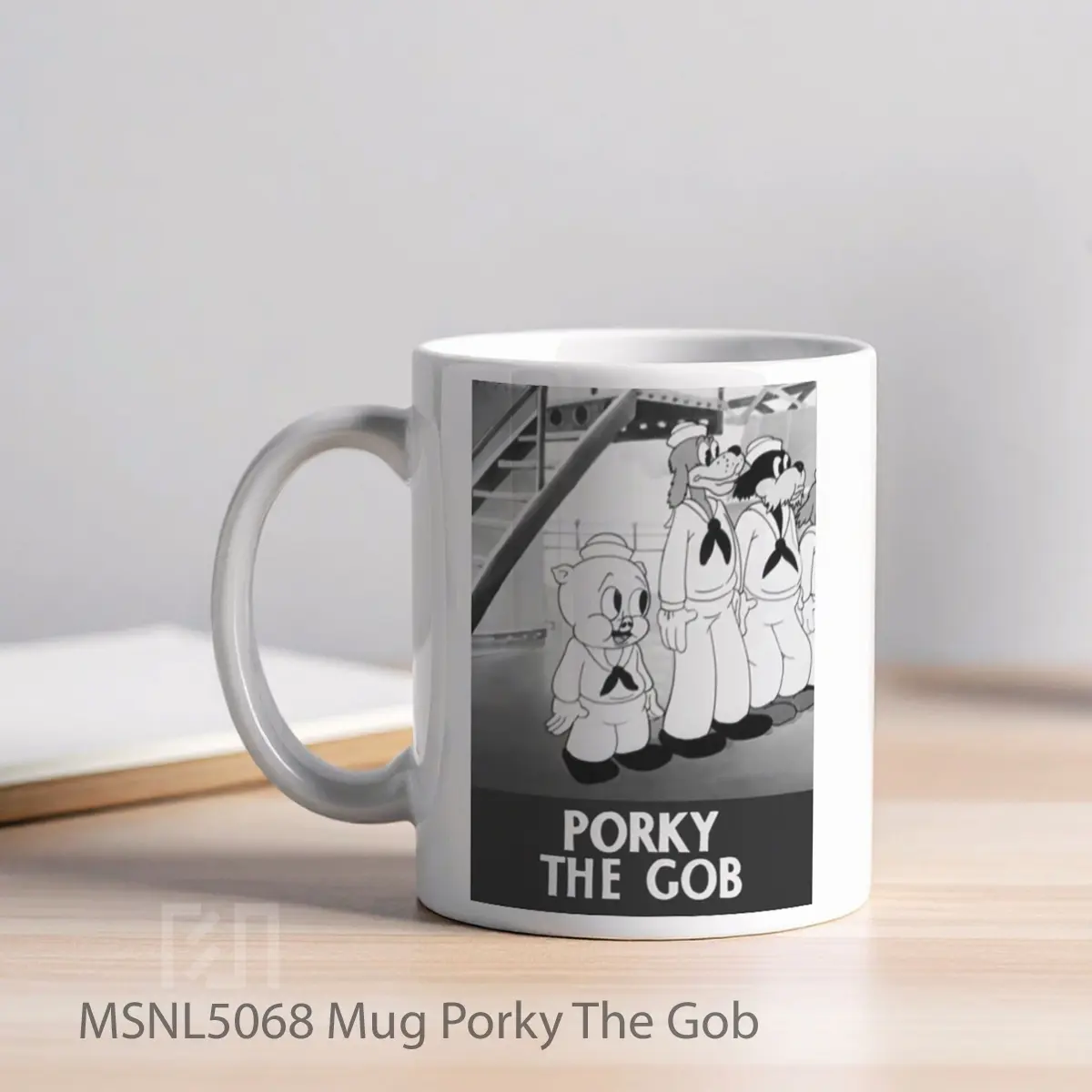 Mug Porky The Gob Gelas Keramik Tema Film MSNL5068 - Tampak Kiri