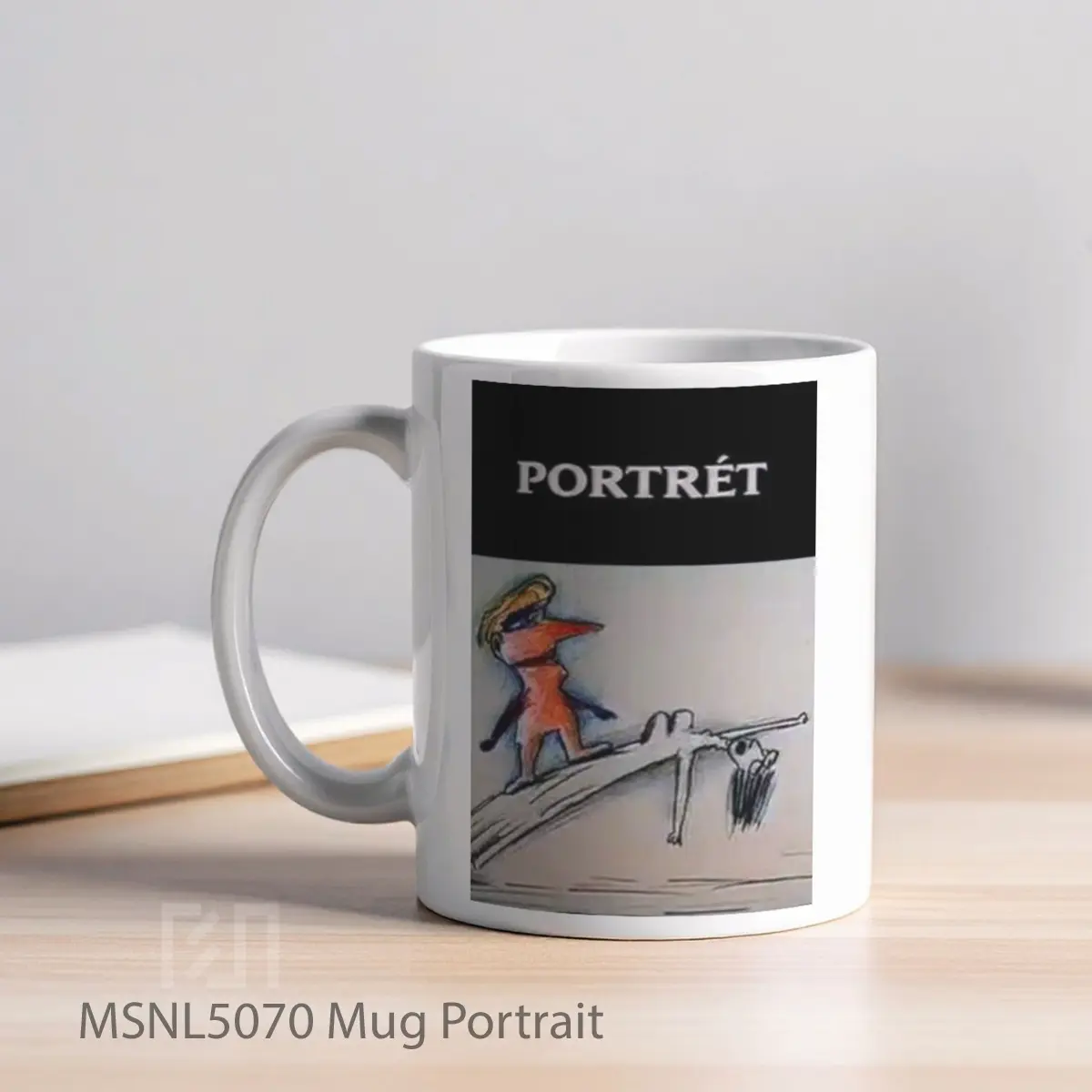 Mug Portrait Gelas Keramik Tema Film MSNL5070 - Tampak Kiri
