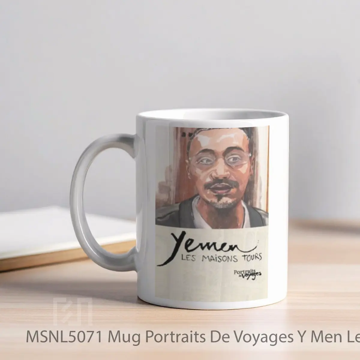Mug Portraits De Voyages Y Men Les Maisons Tours Gelas Keramik Tema Film MSNL5071 - Tampak Kiri