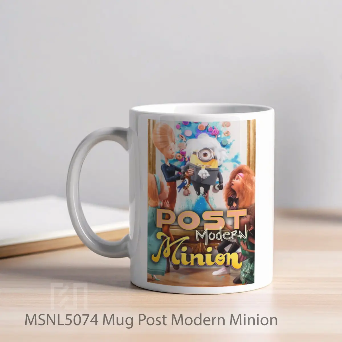Mug Post Modern Minion Gelas Keramik Tema Film MSNL5074 - Tampak Kiri