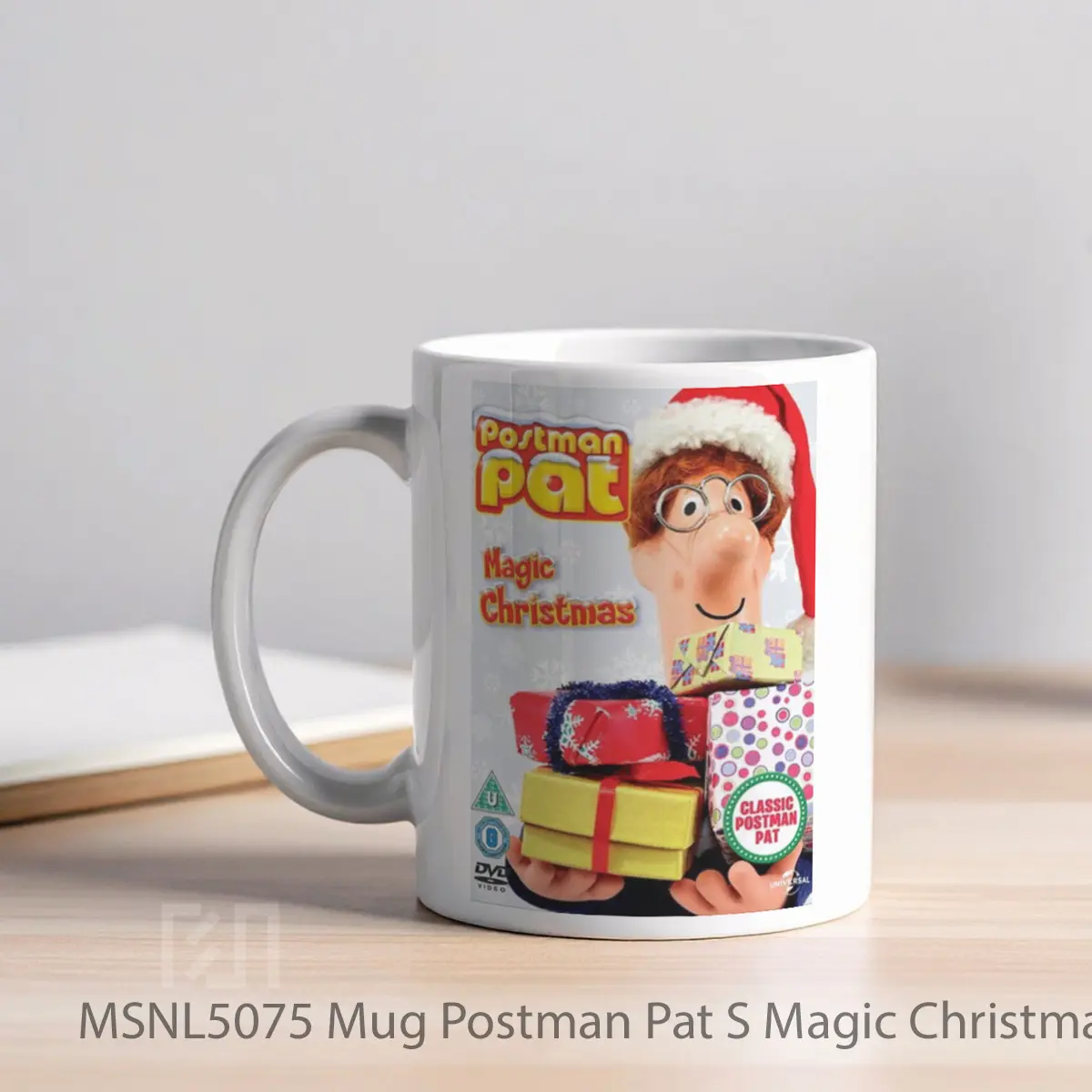 Mug Postman Pat S Magic Christmas Gelas Keramik Tema Film MSNL5075 - Tampak Kiri