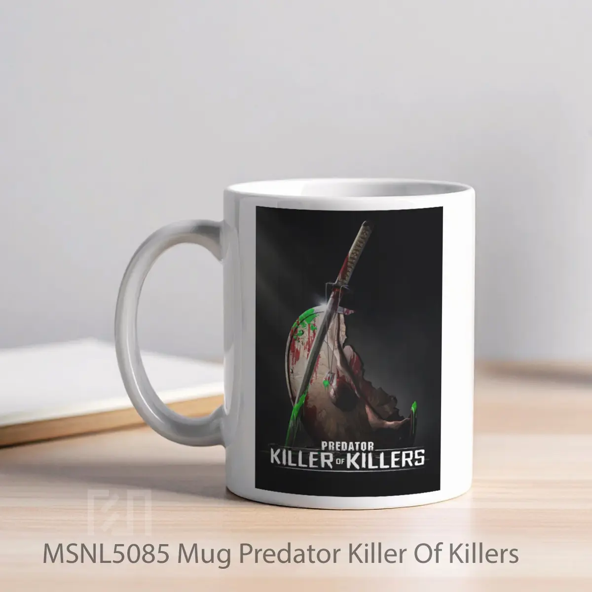 Mug Predator Killer Of Killers Gelas Keramik Tema Film MSNL5085 - Tampak Kiri