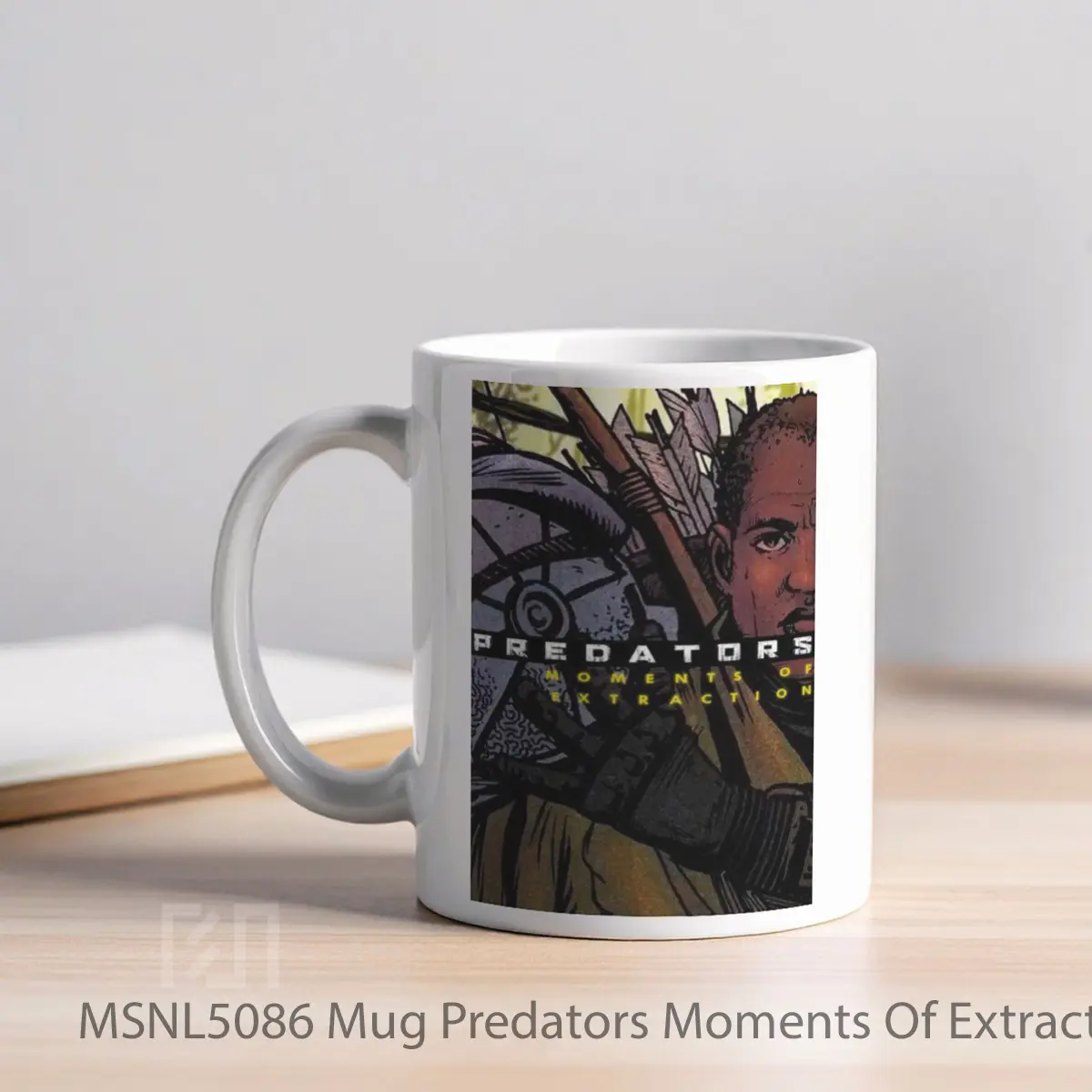Mug Predators Moments Of Extraction Gelas Keramik Tema Film MSNL5086 - Tampak Kiri