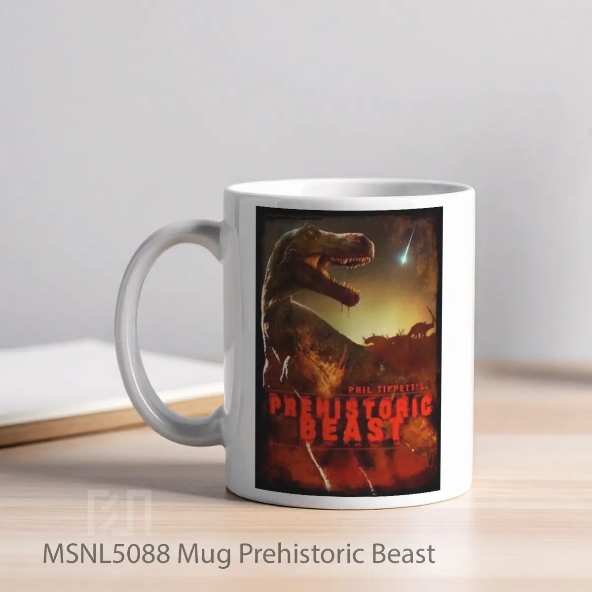 Mug Prehistoric Beast Gelas Keramik Tema Film MSNL5088 - Tampak Kiri