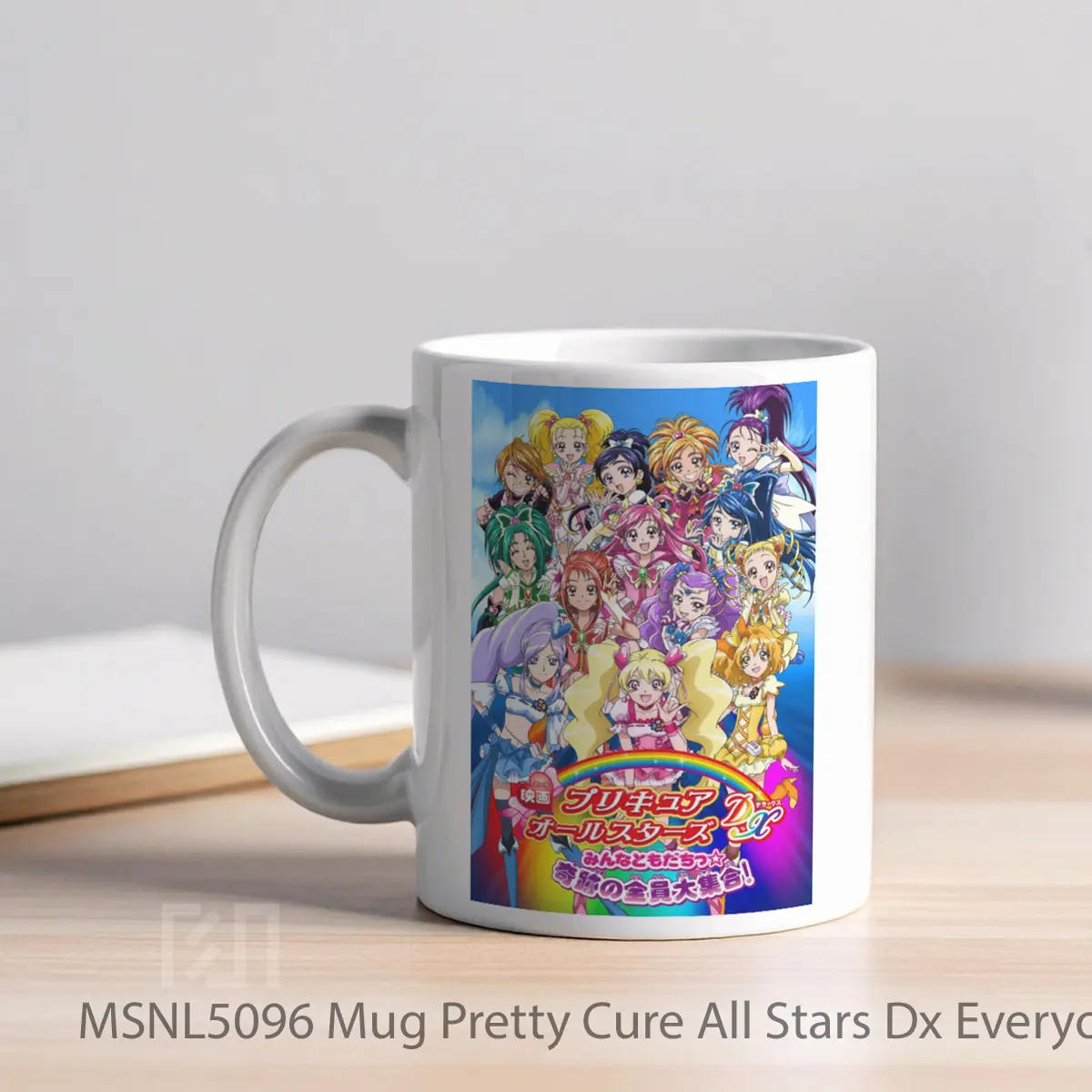 Mug Pretty Cure All Stars Dx Everyone Is A Friend A Miracle All Pretty Cures Together Gelas Keramik Tema Film MSNL5096 - Tampak Kiri
