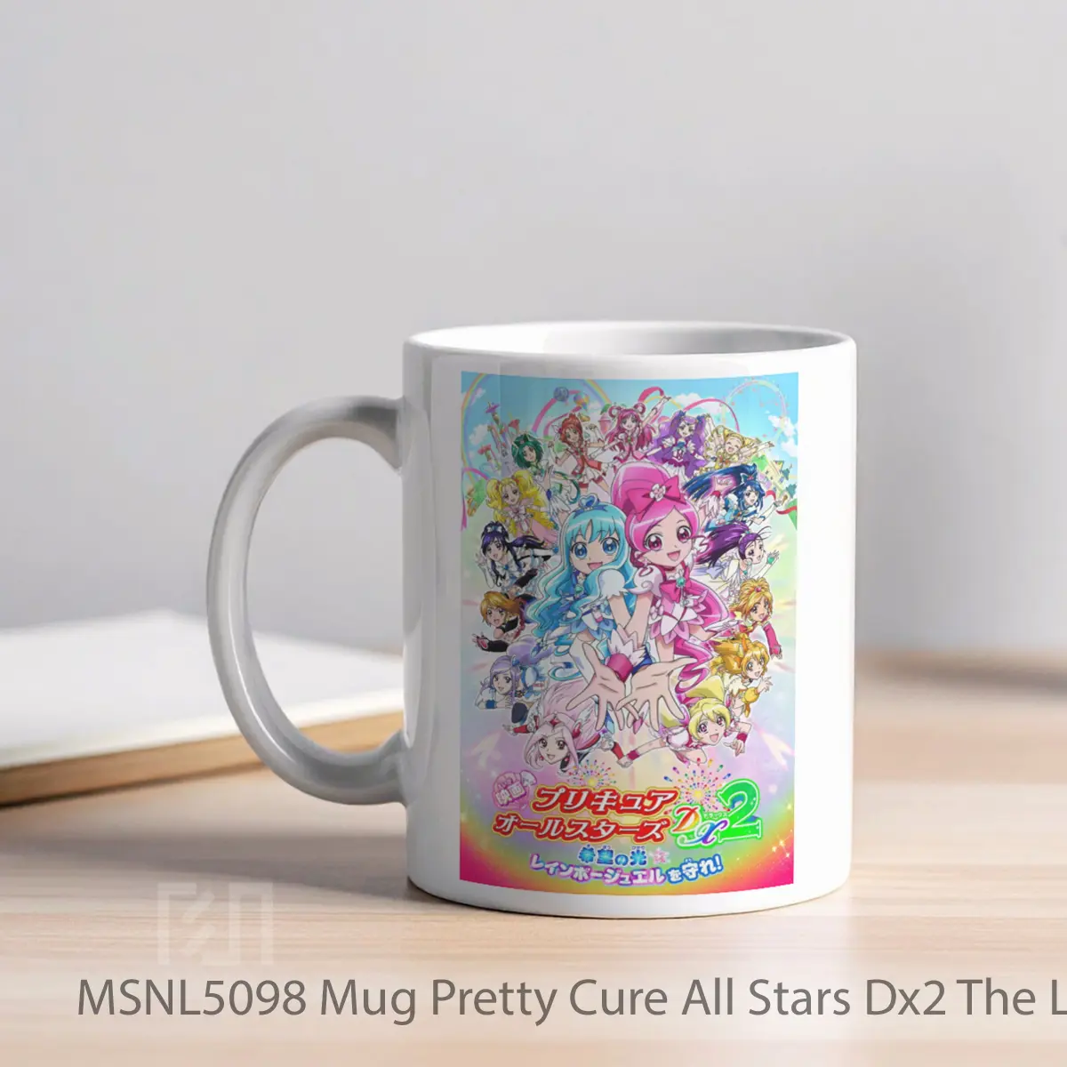 Mug Pretty Cure All Stars Dx2 The Light Of Hope Protect The Rainbow Jewel Gelas Keramik Tema Film MSNL5098 - Tampak Kiri