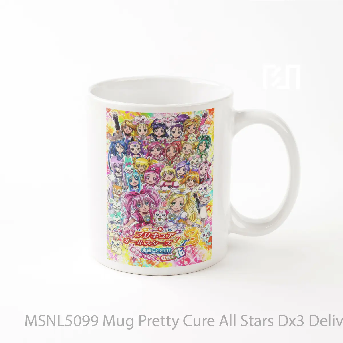 Mug Pretty Cure All Stars Dx3 Deliver The Future The Rainbow Colored Flower That Connects The World Gelas Keramik Tema Film MSNL5099