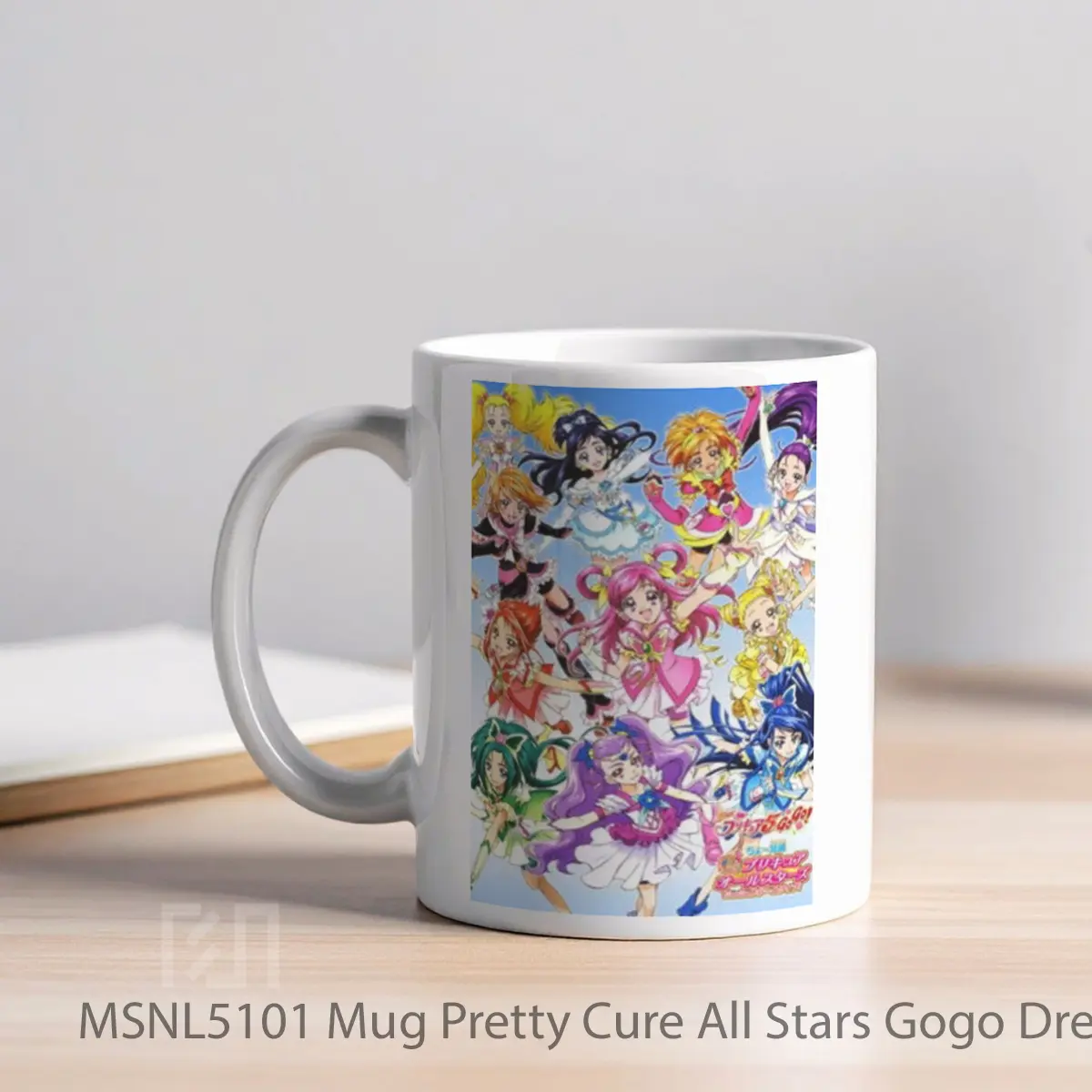 Mug Pretty Cure All Stars Gogo Dream Live Gelas Keramik Tema Film MSNL5101 - Tampak Kiri