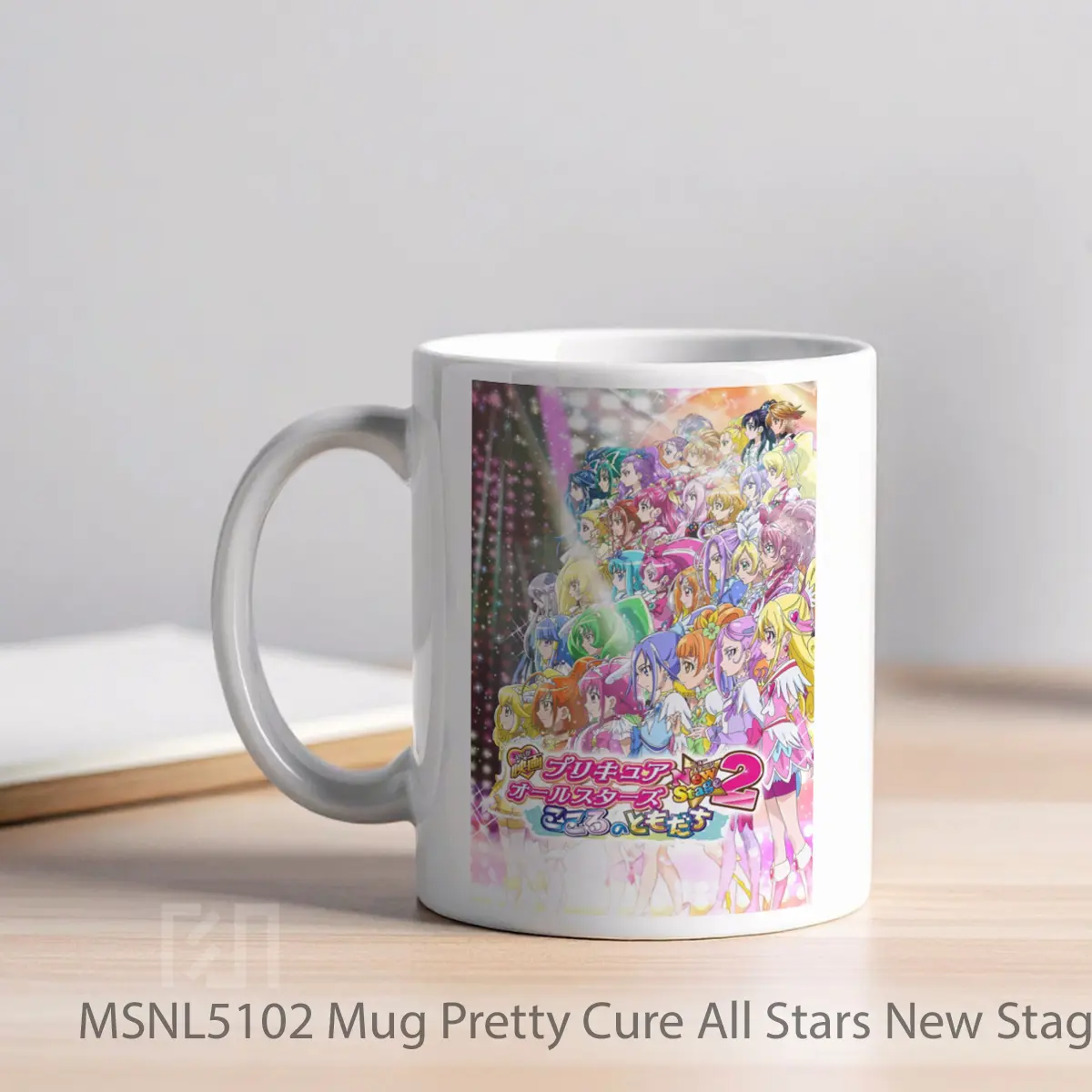 Mug Pretty Cure All Stars New Stage 2 Friends From The Heart Gelas Keramik Tema Film MSNL5102 - Tampak Kiri