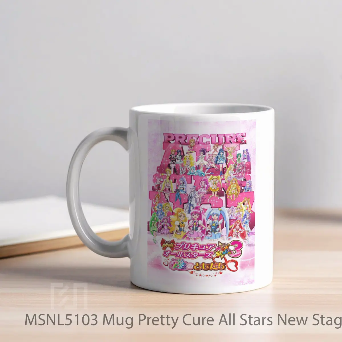 Mug Pretty Cure All Stars New Stage 3 Eternal Friends Gelas Keramik Tema Film MSNL5103 - Tampak Kiri