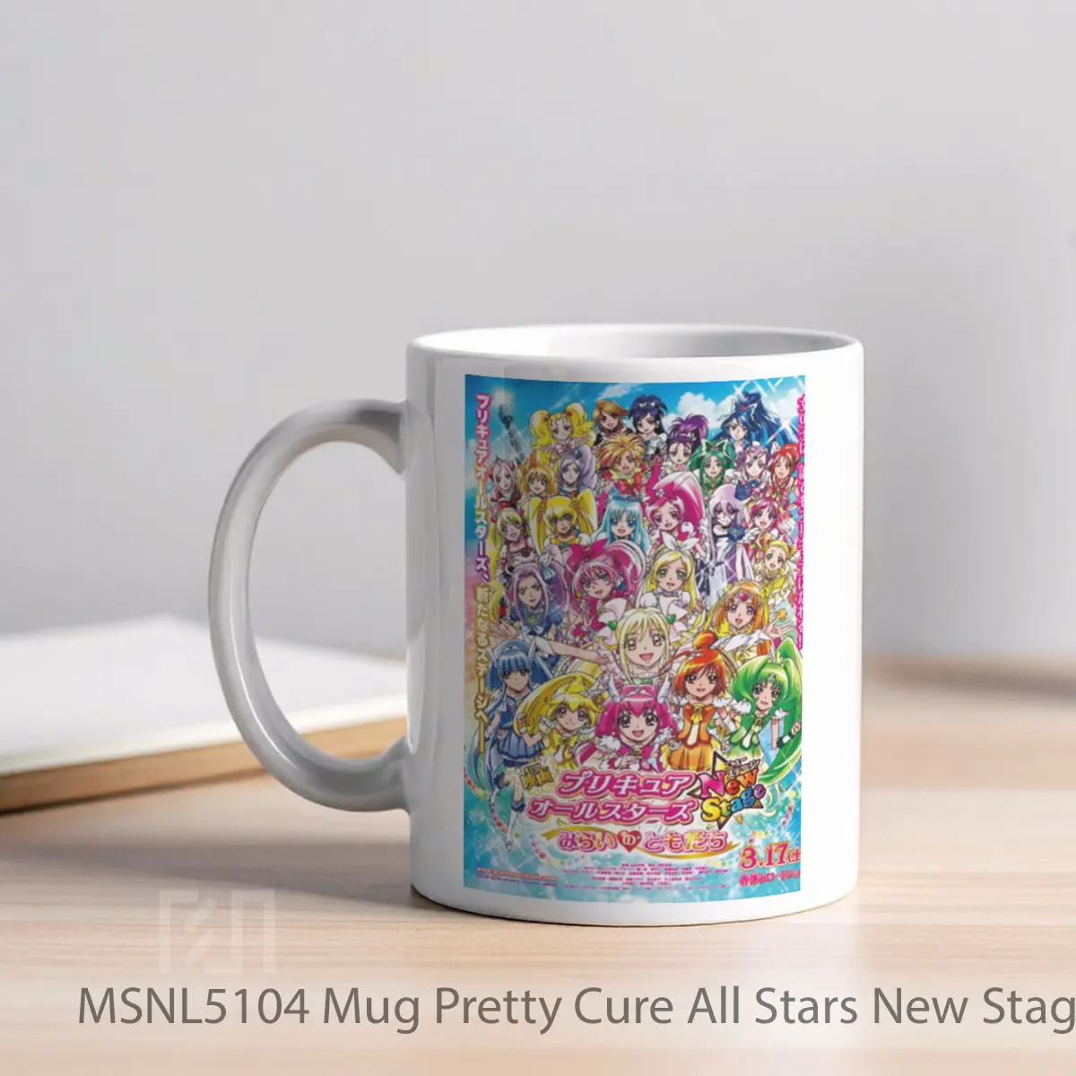 Mug Pretty Cure All Stars New Stage Friends Of The Future Gelas Keramik Tema Film MSNL5104 - Tampak Kiri