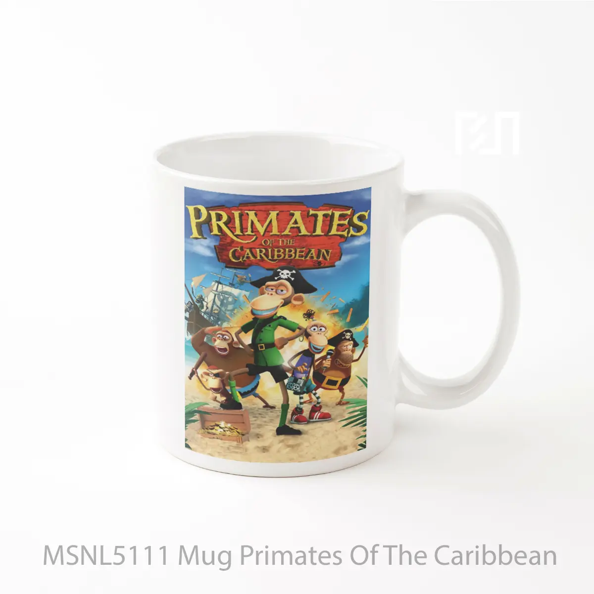 Mug Primates Of The Caribbean Gelas Keramik Tema Film MSNL5111
