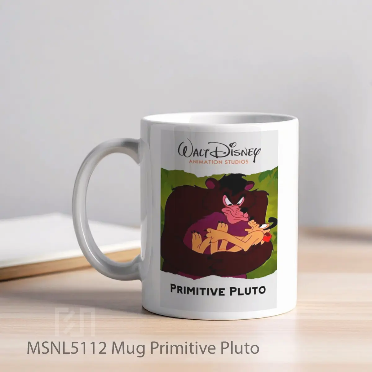 Mug Primitive Pluto Gelas Keramik Tema Film MSNL5112 - Tampak Kiri