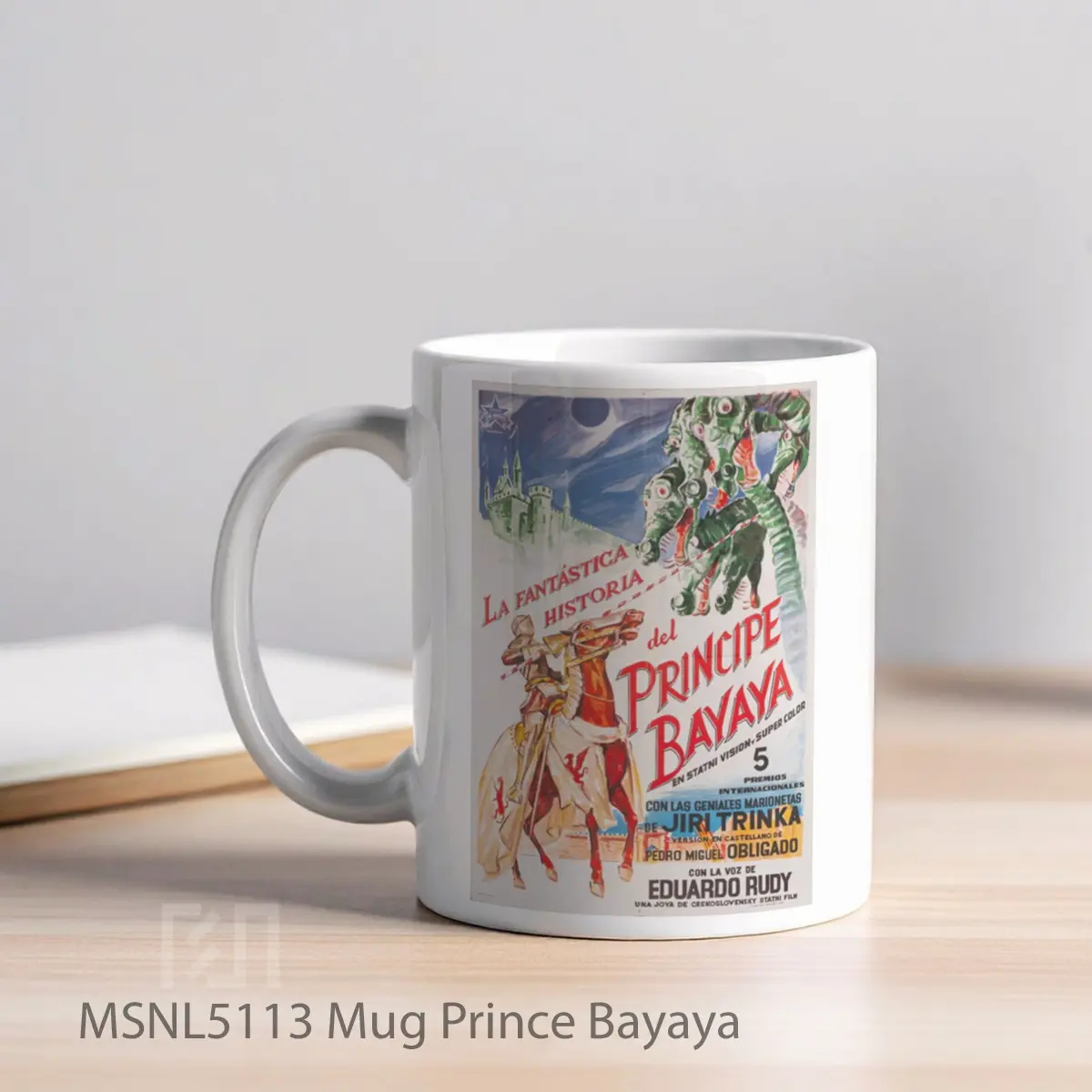 Mug Prince Bayaya Gelas Keramik Tema Film MSNL5113 - Tampak Kiri