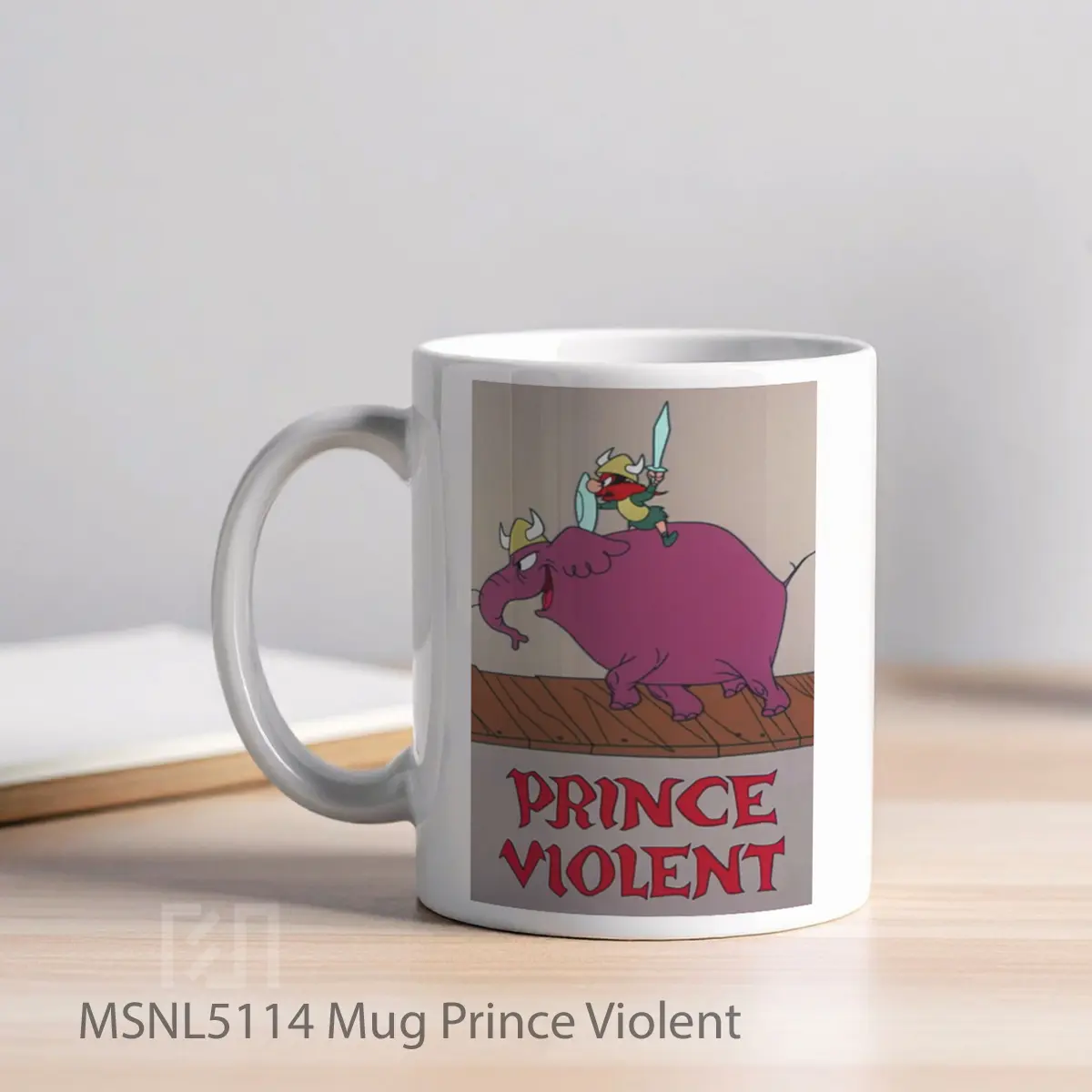 Mug Prince Violent Gelas Keramik Tema Film MSNL5114 - Tampak Kiri