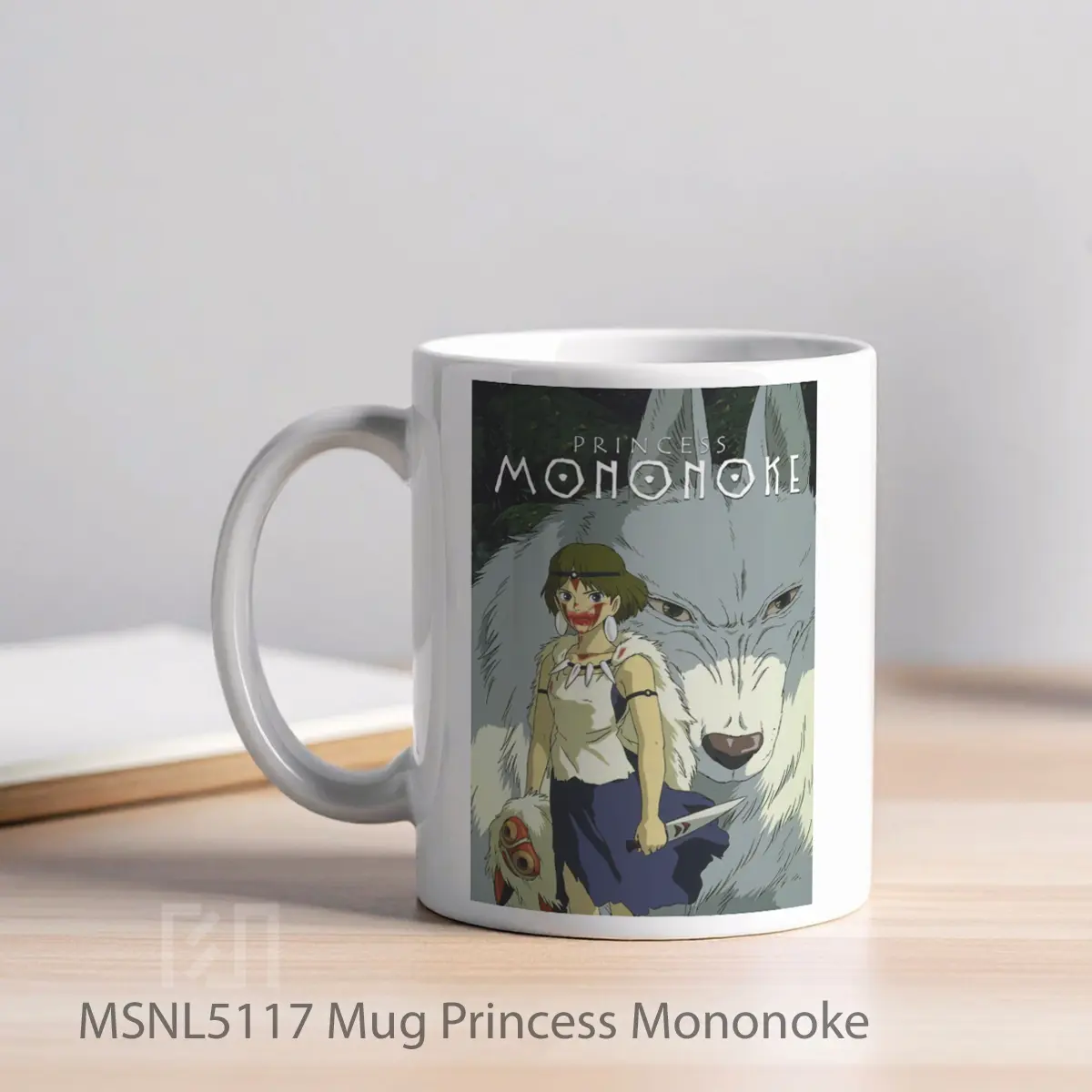 Mug Princess Mononoke Gelas Keramik Tema Film MSNL5117 - Tampak Kiri
