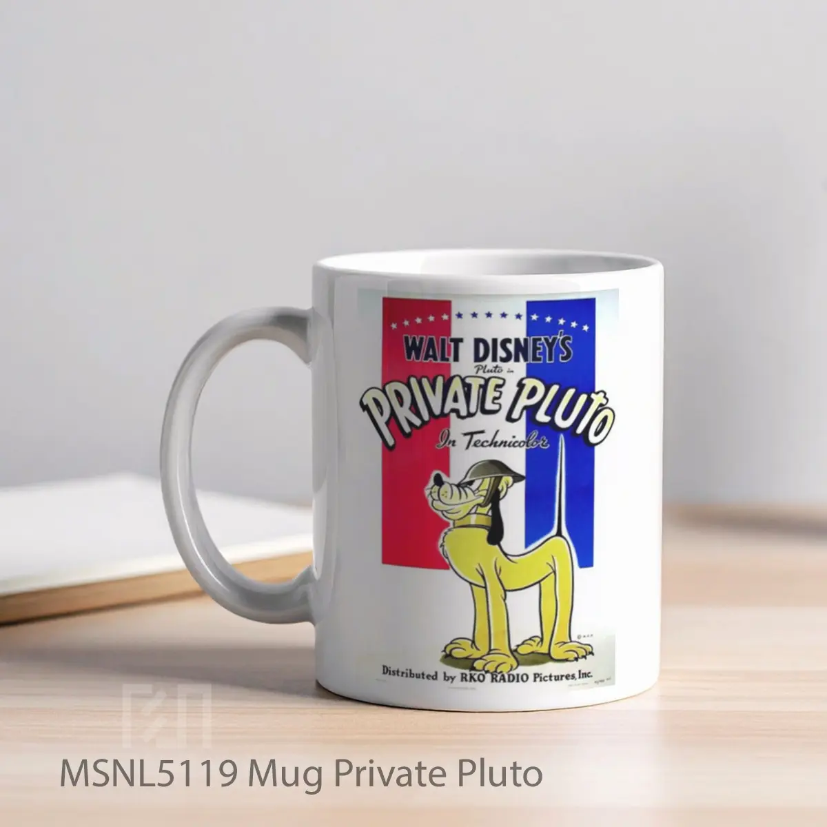 Mug Private Pluto Gelas Keramik Tema Film MSNL5119 - Tampak Kiri